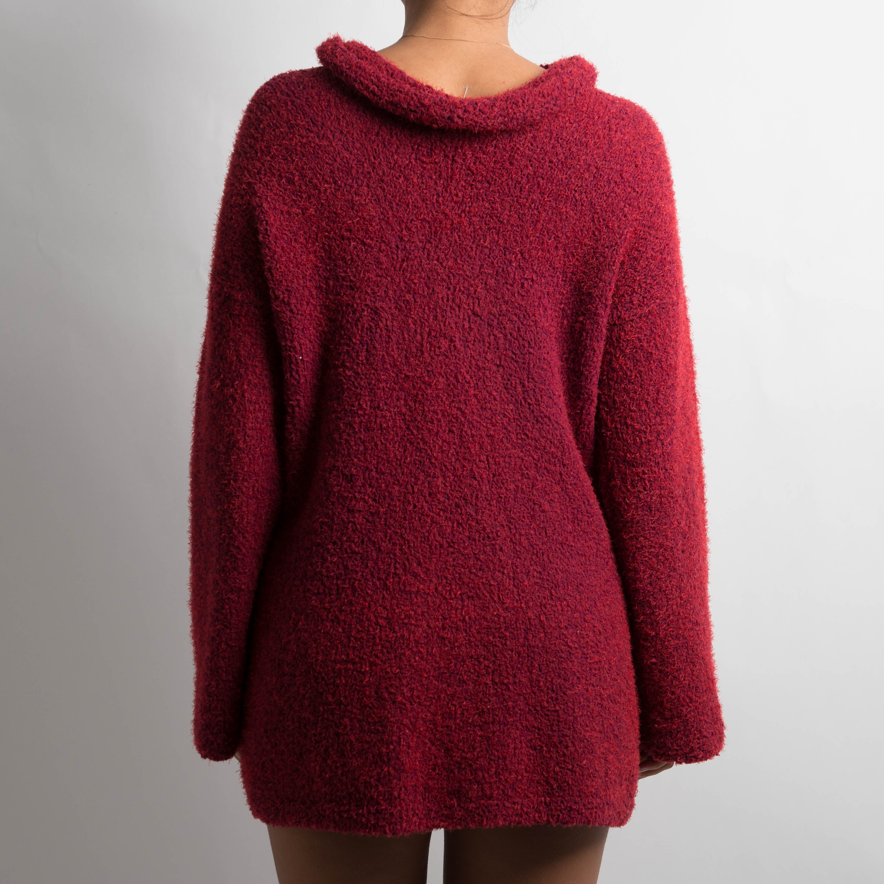 RUBY RED KNIT SWEATER