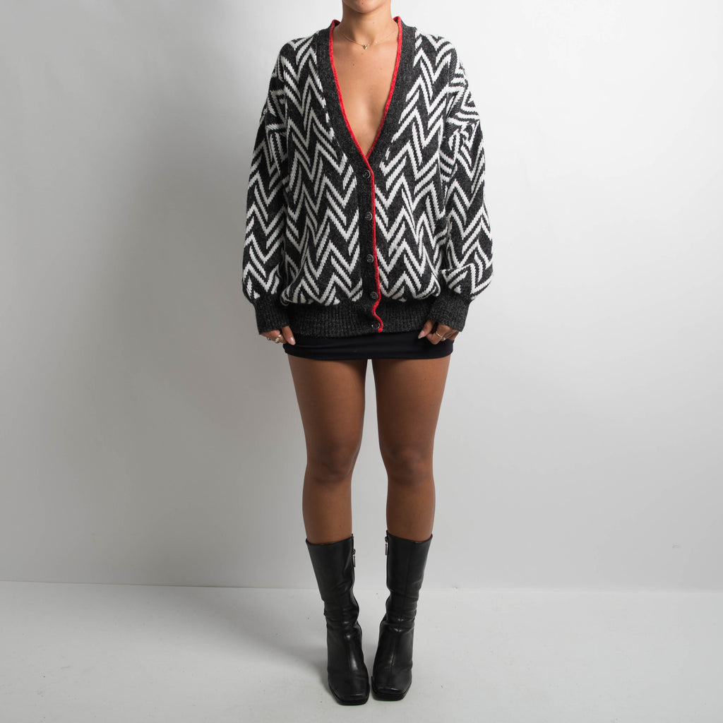 CHEVRON KNIT CARDIGAN