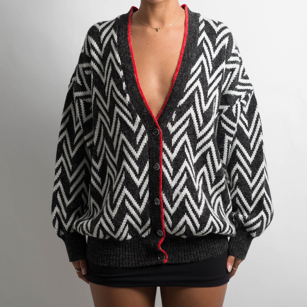 CHEVRON KNIT CARDIGAN