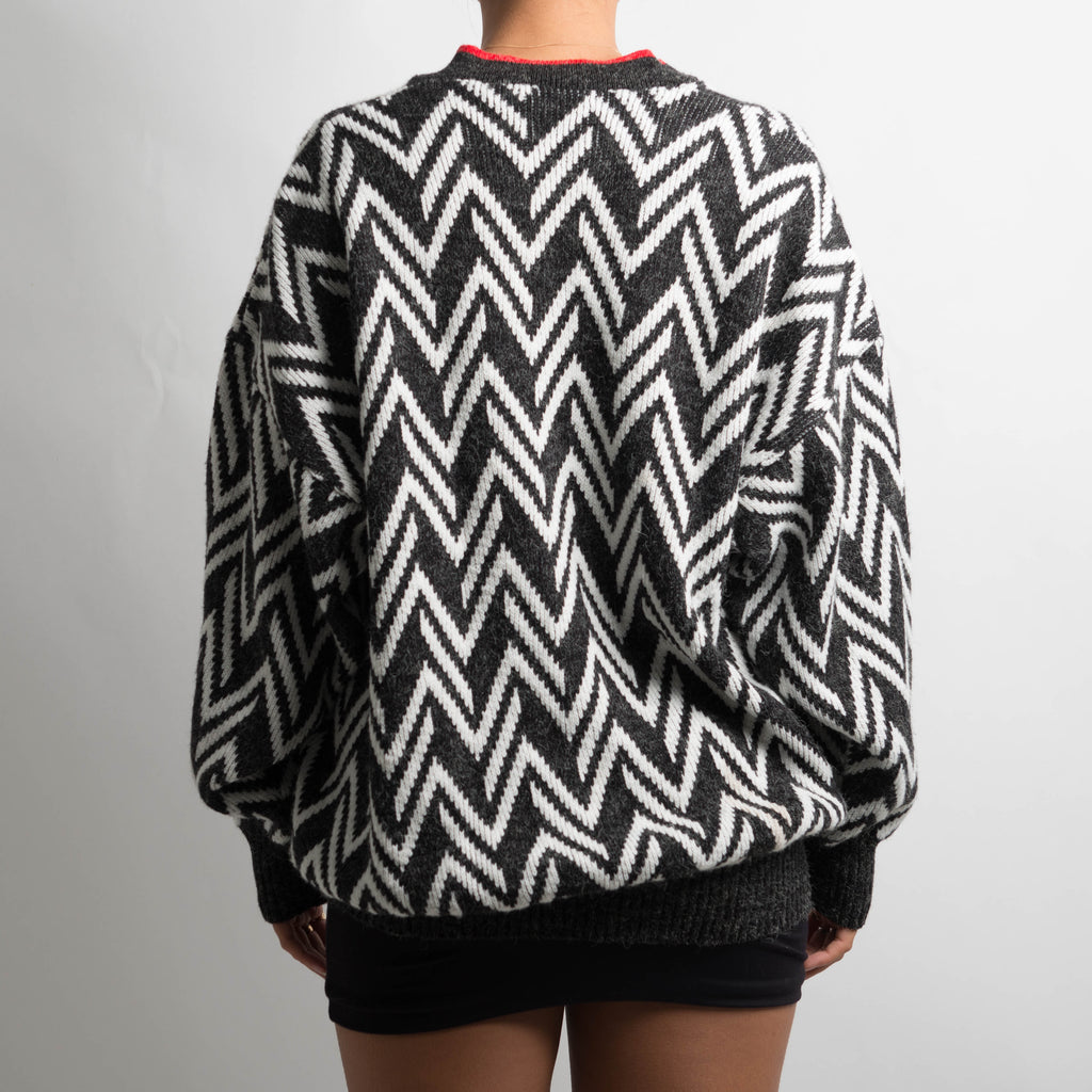 CHEVRON KNIT CARDIGAN