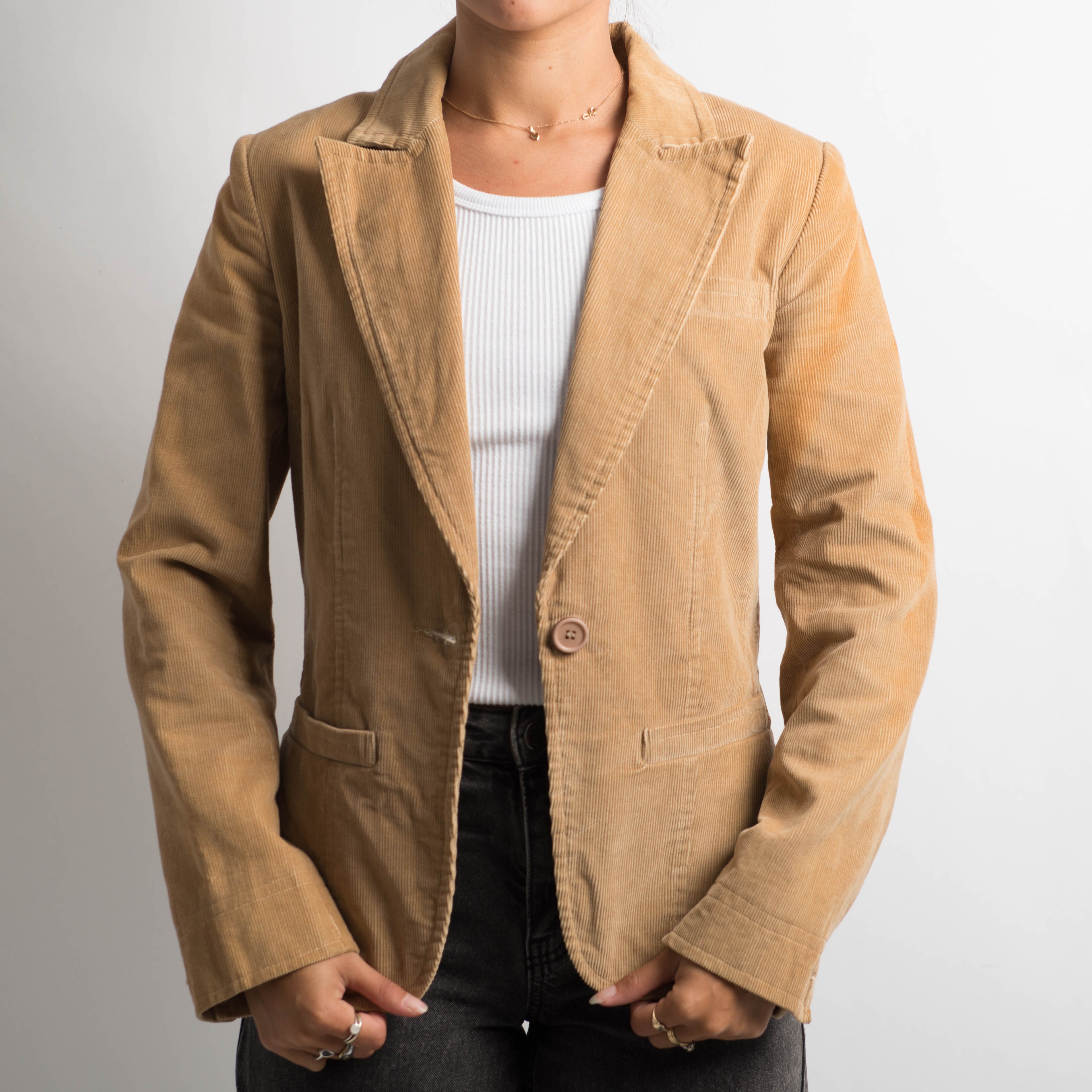 TAN CORDUROY BLAZER