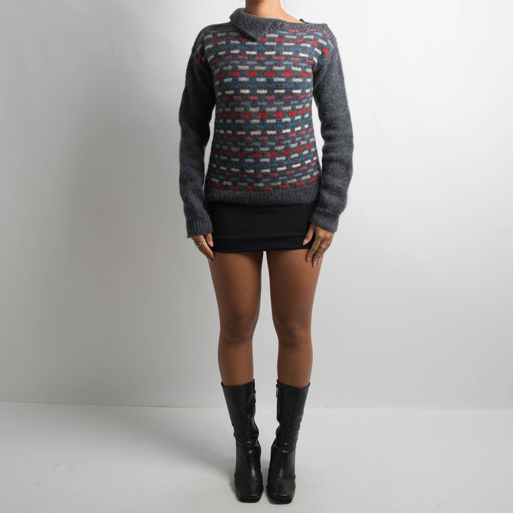 PATTERNED KNIT SWEATER