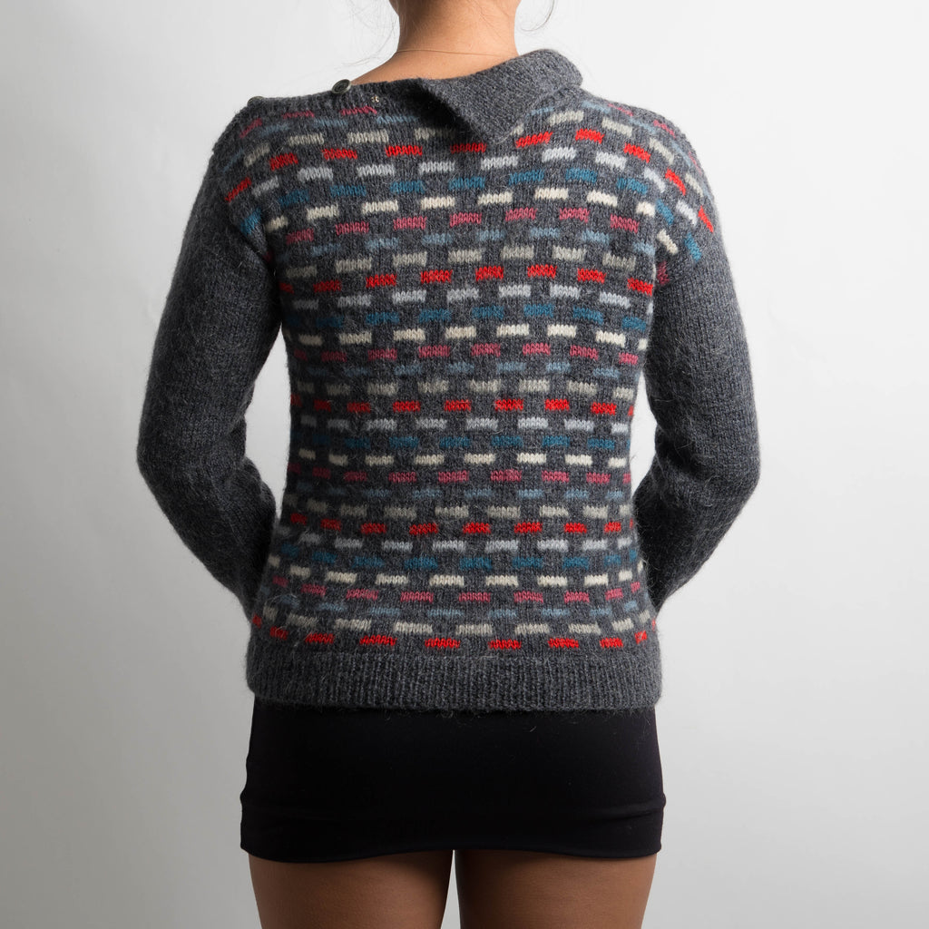 PATTERNED KNIT SWEATER
