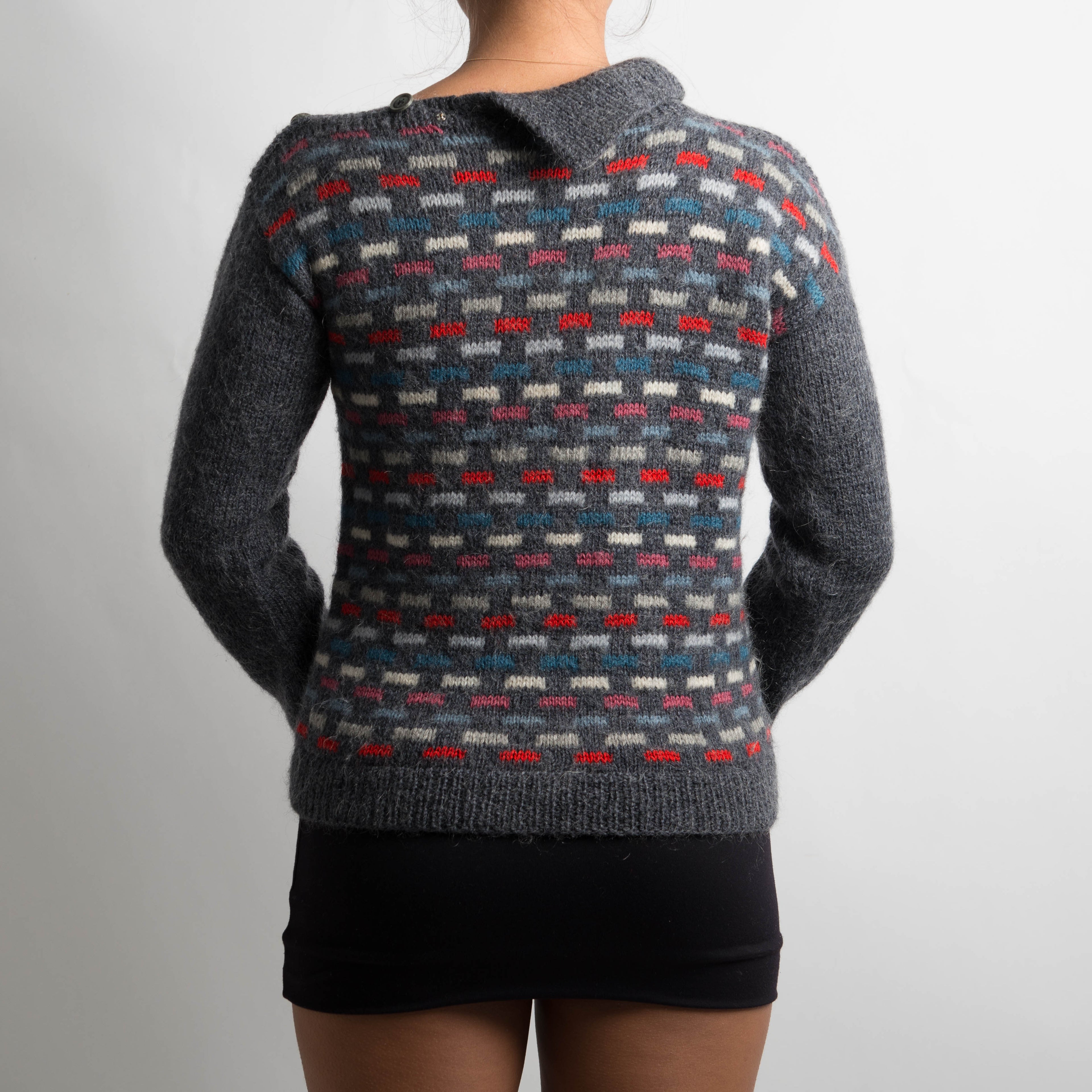 PATTERNED KNIT SWEATER