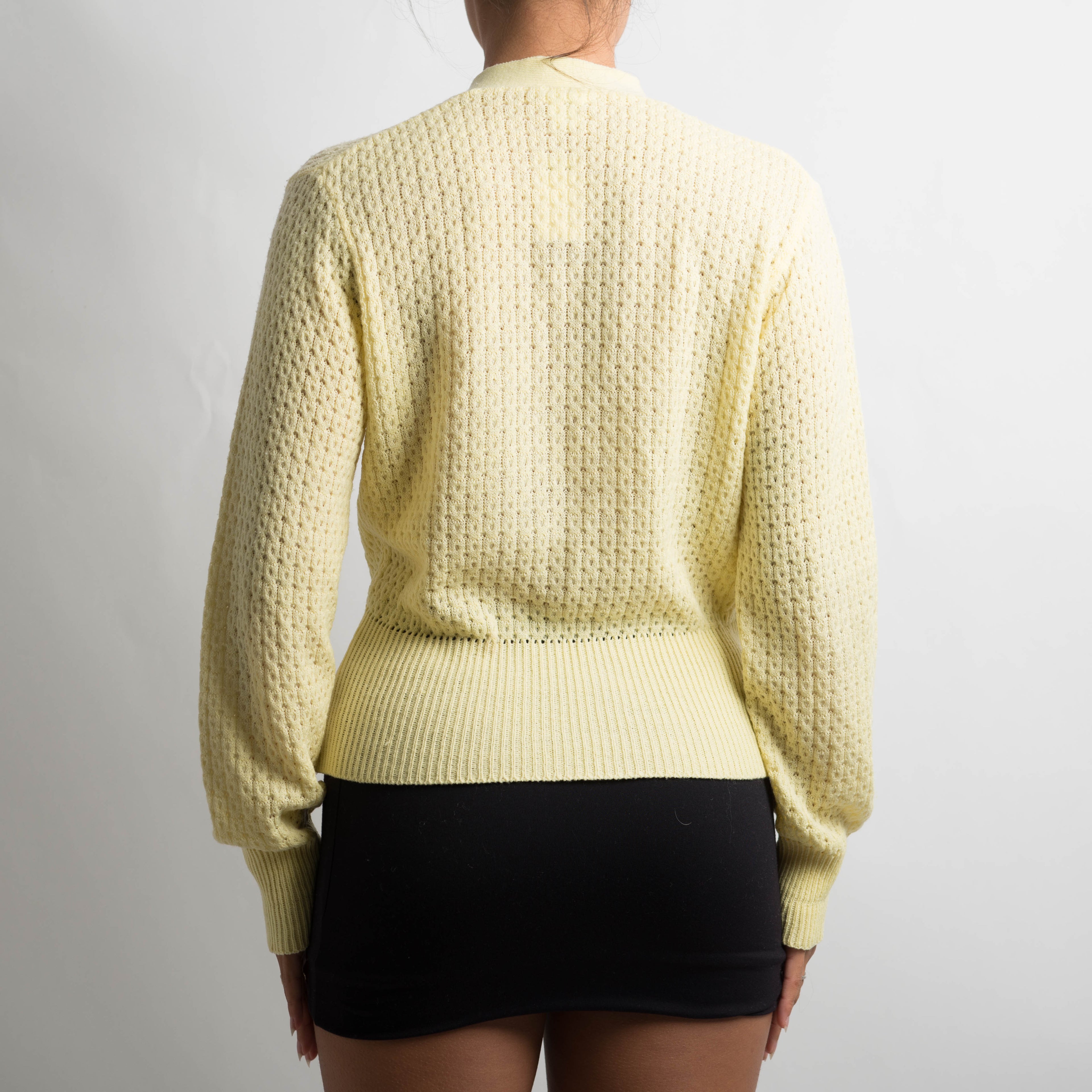 YELLOW KNIT CARDIGAN