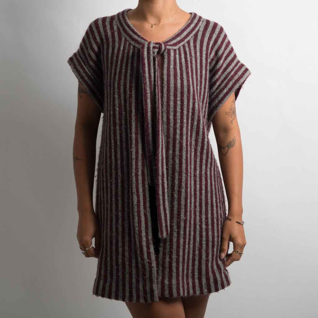 SHORT SLEEVE LONGLINE CARDIGAN