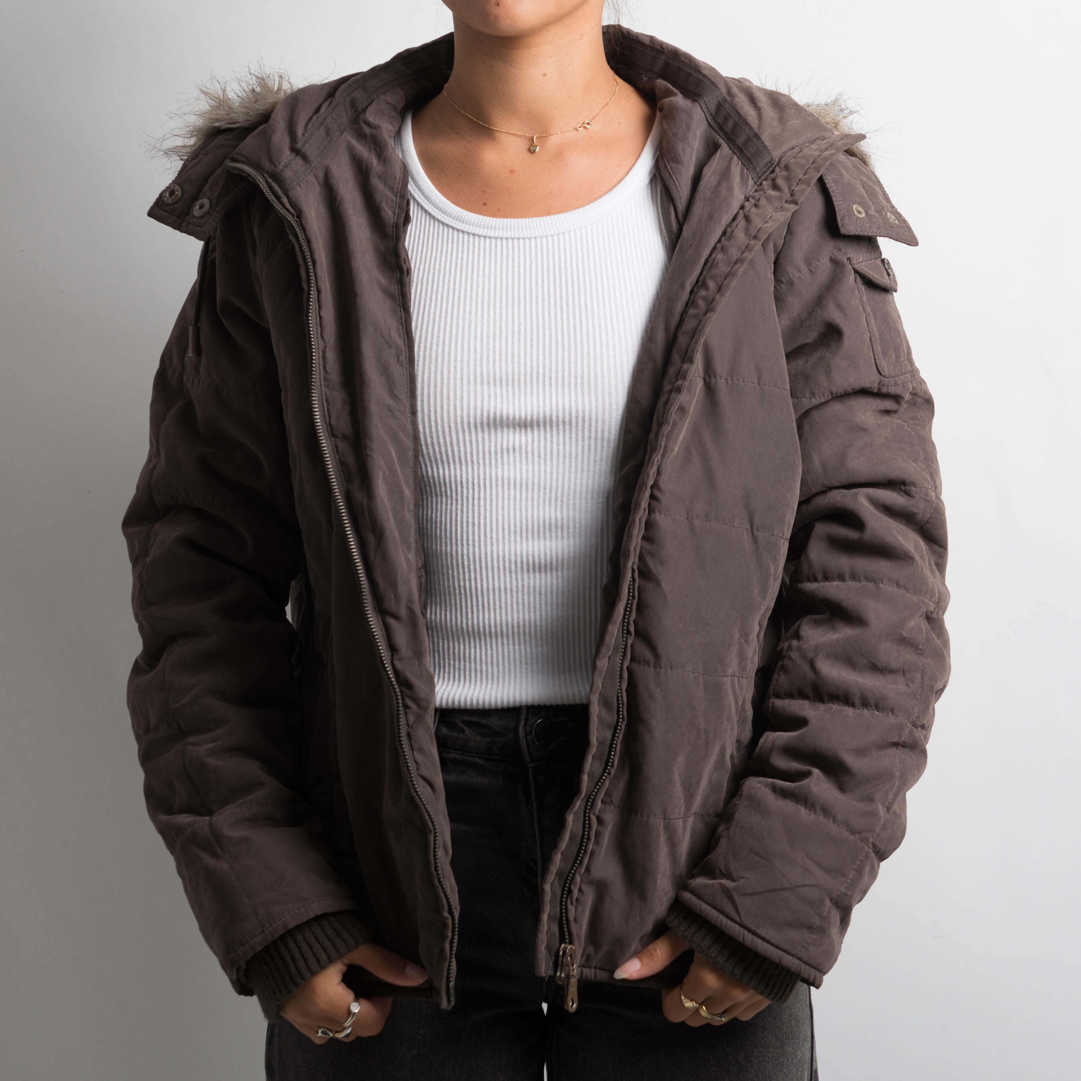 BROWN PUFFER JACKET