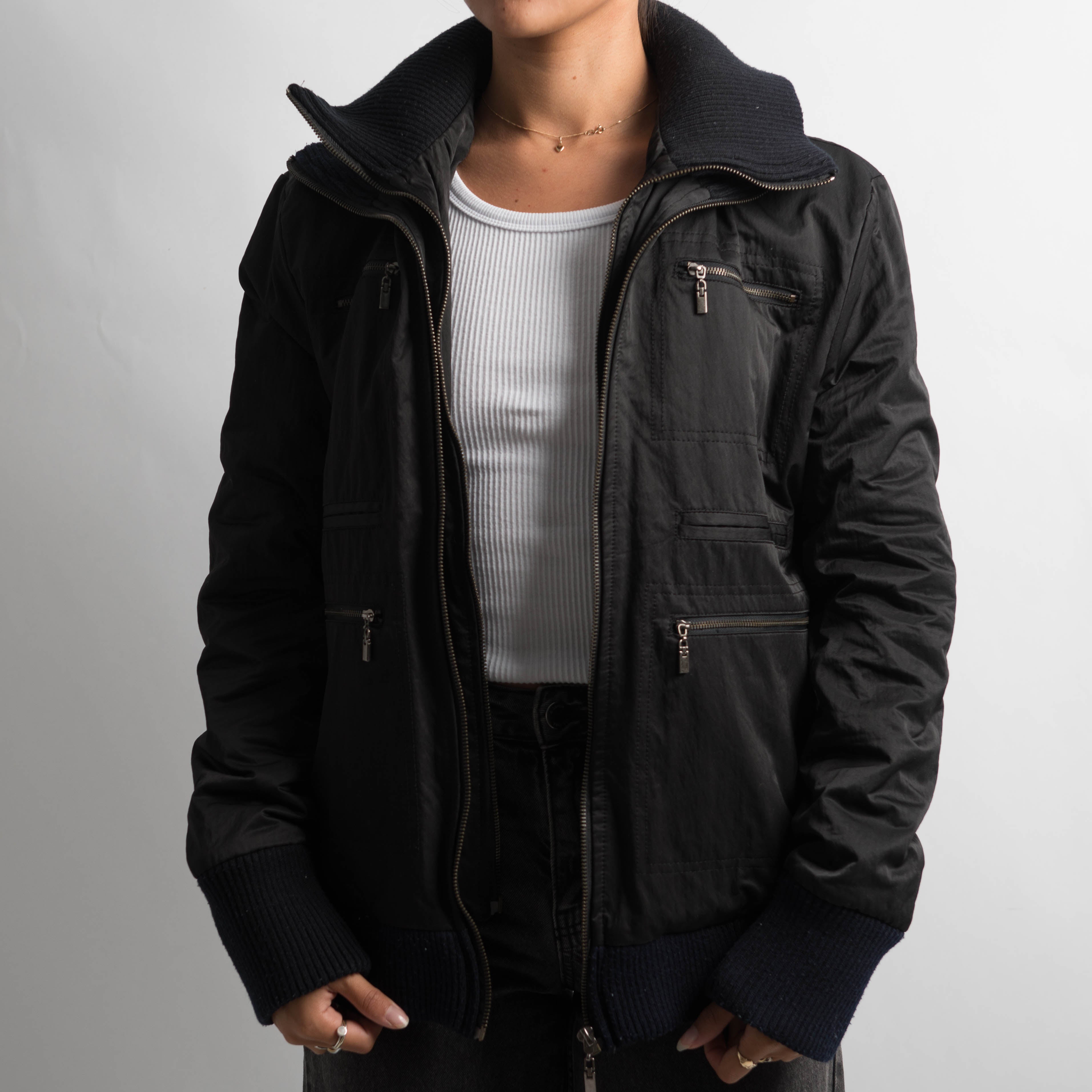 BLACK LAYERED JACKET