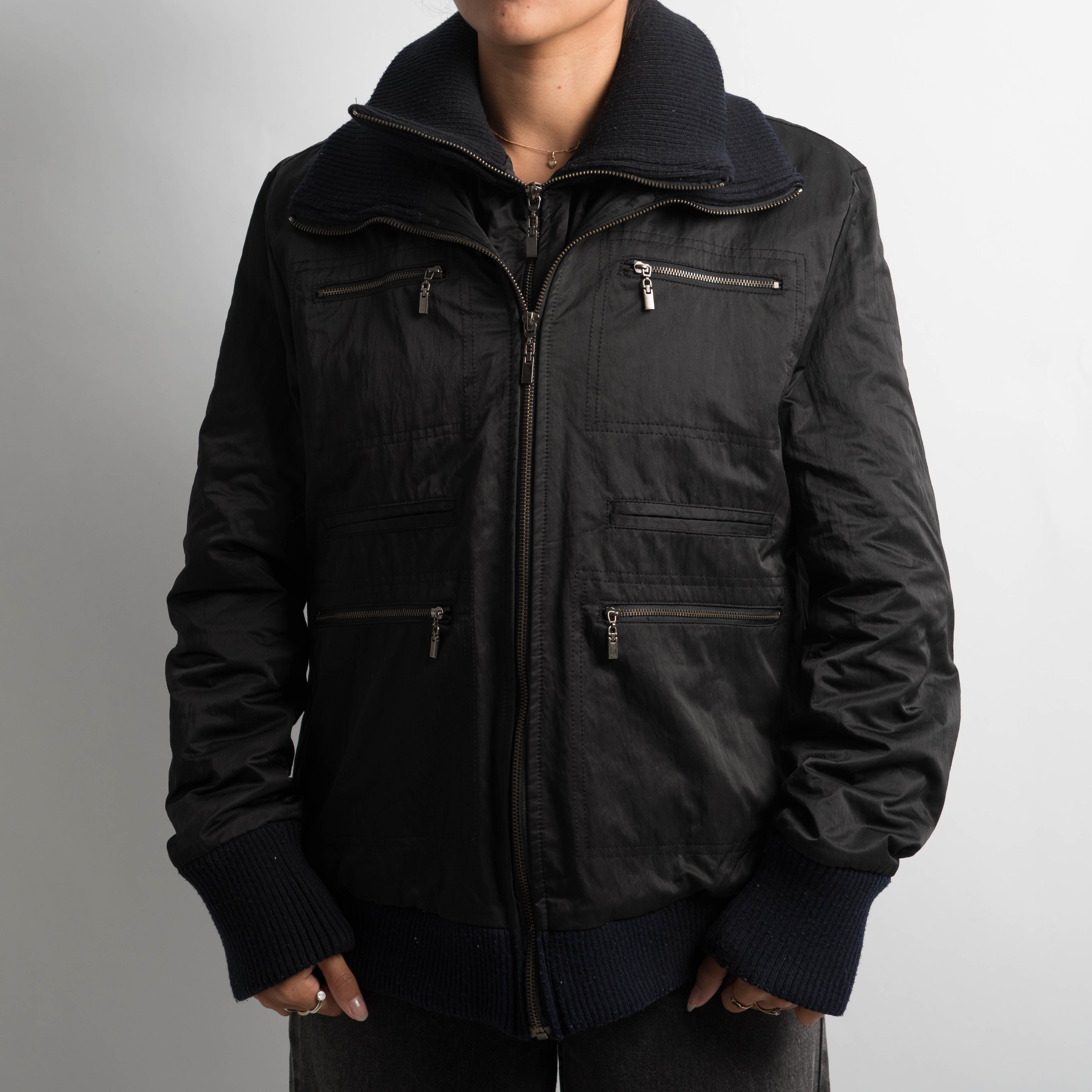 BLACK LAYERED JACKET