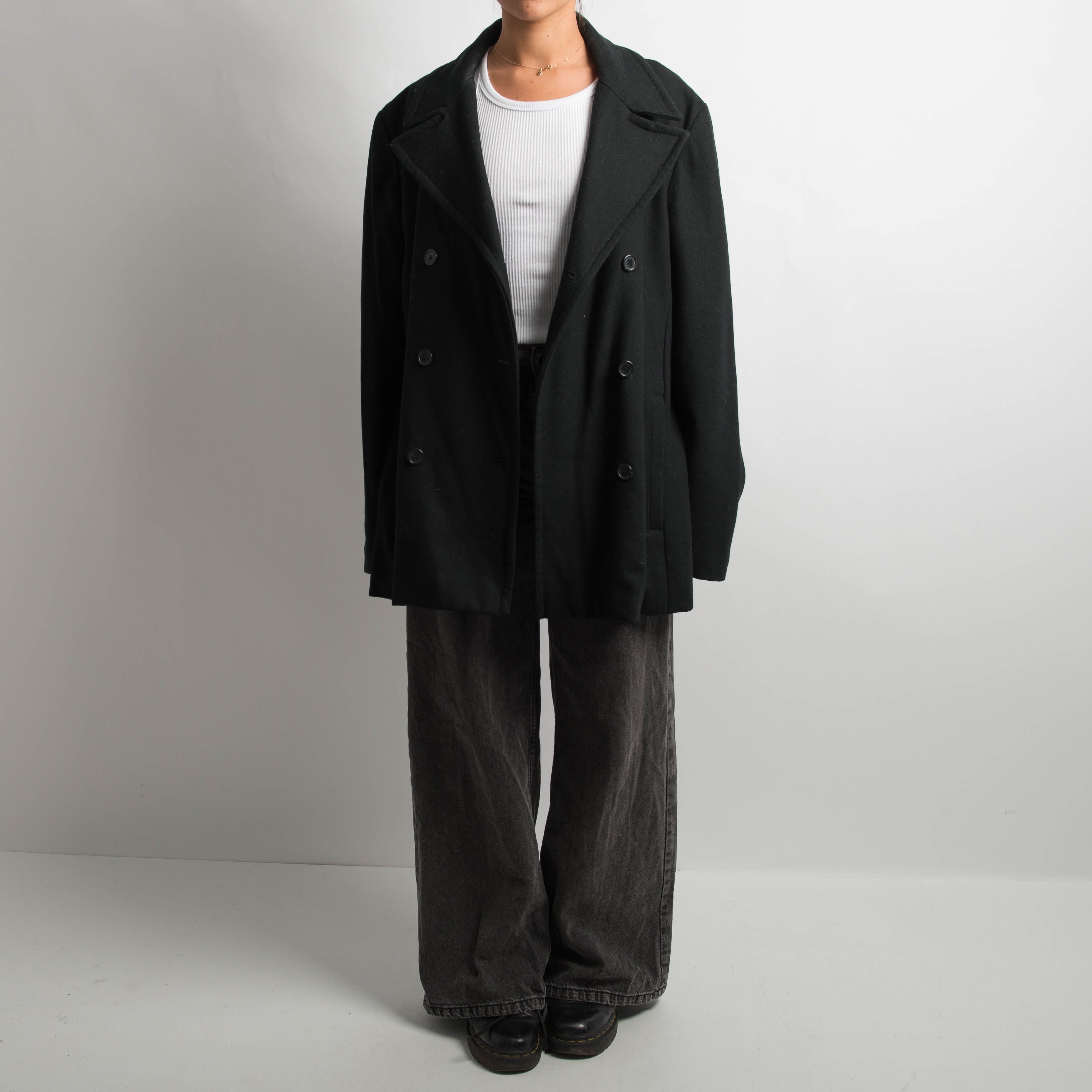 DOUBLE BREASTED WOOL COAT