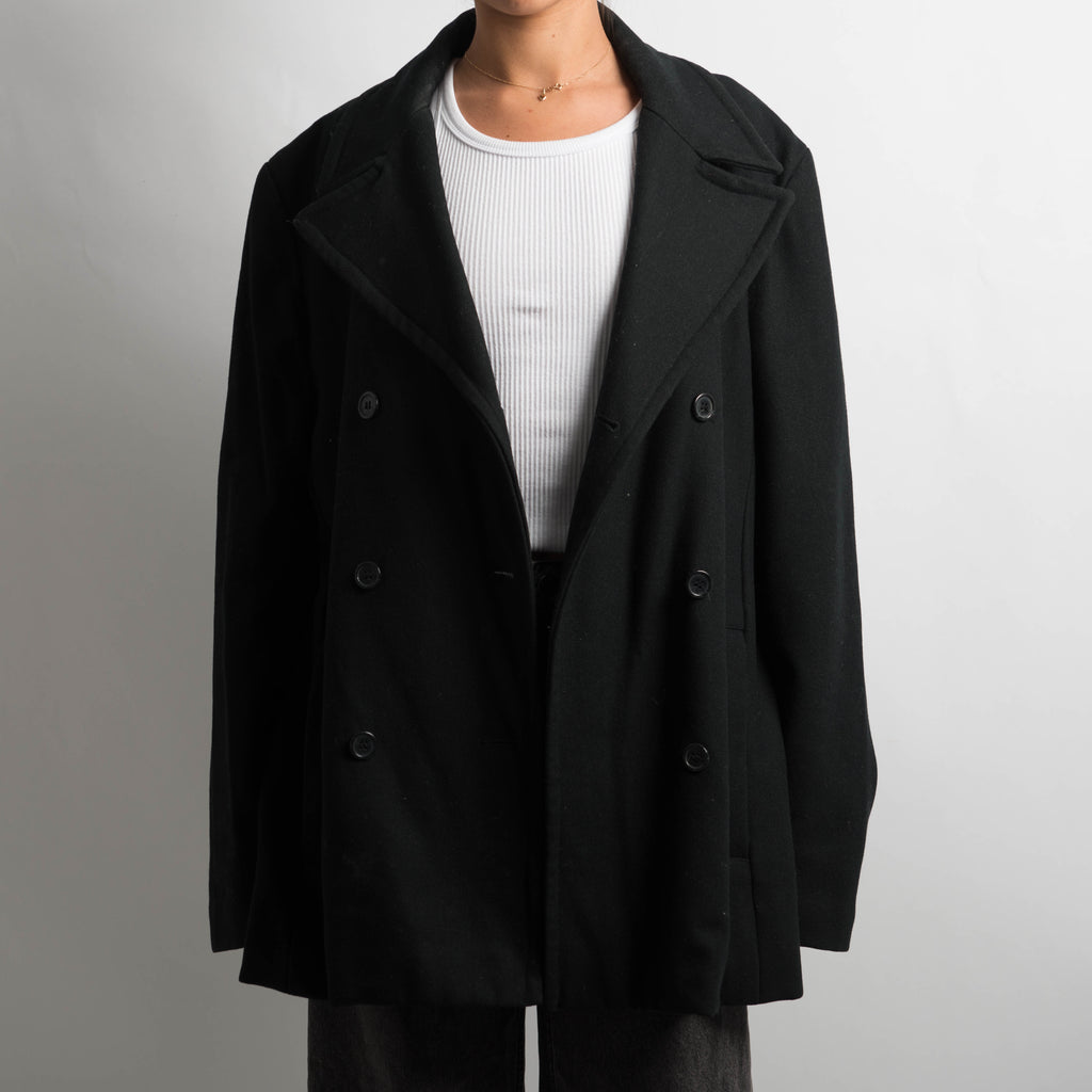 DOUBLE BREASTED WOOL COAT