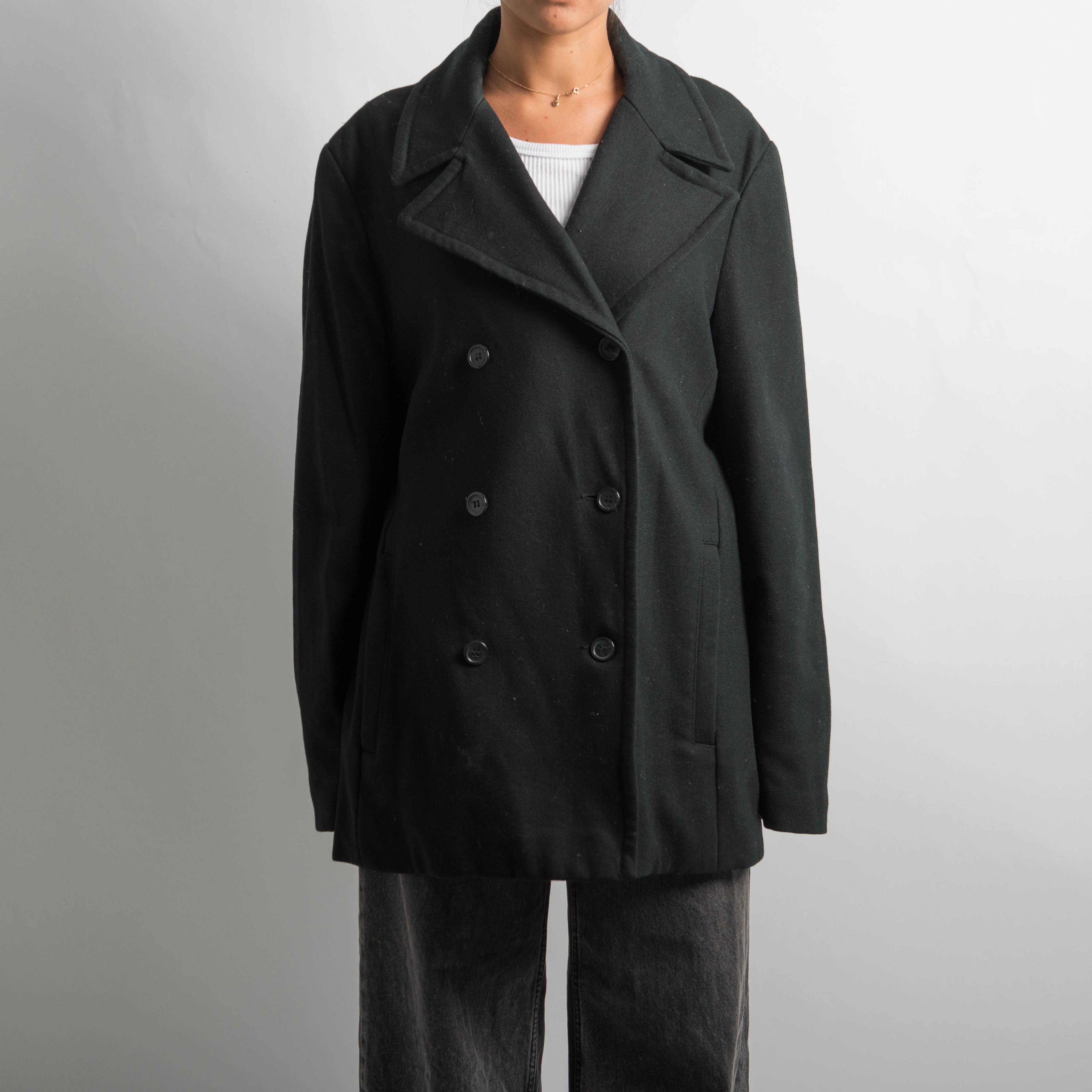 DOUBLE BREASTED WOOL COAT