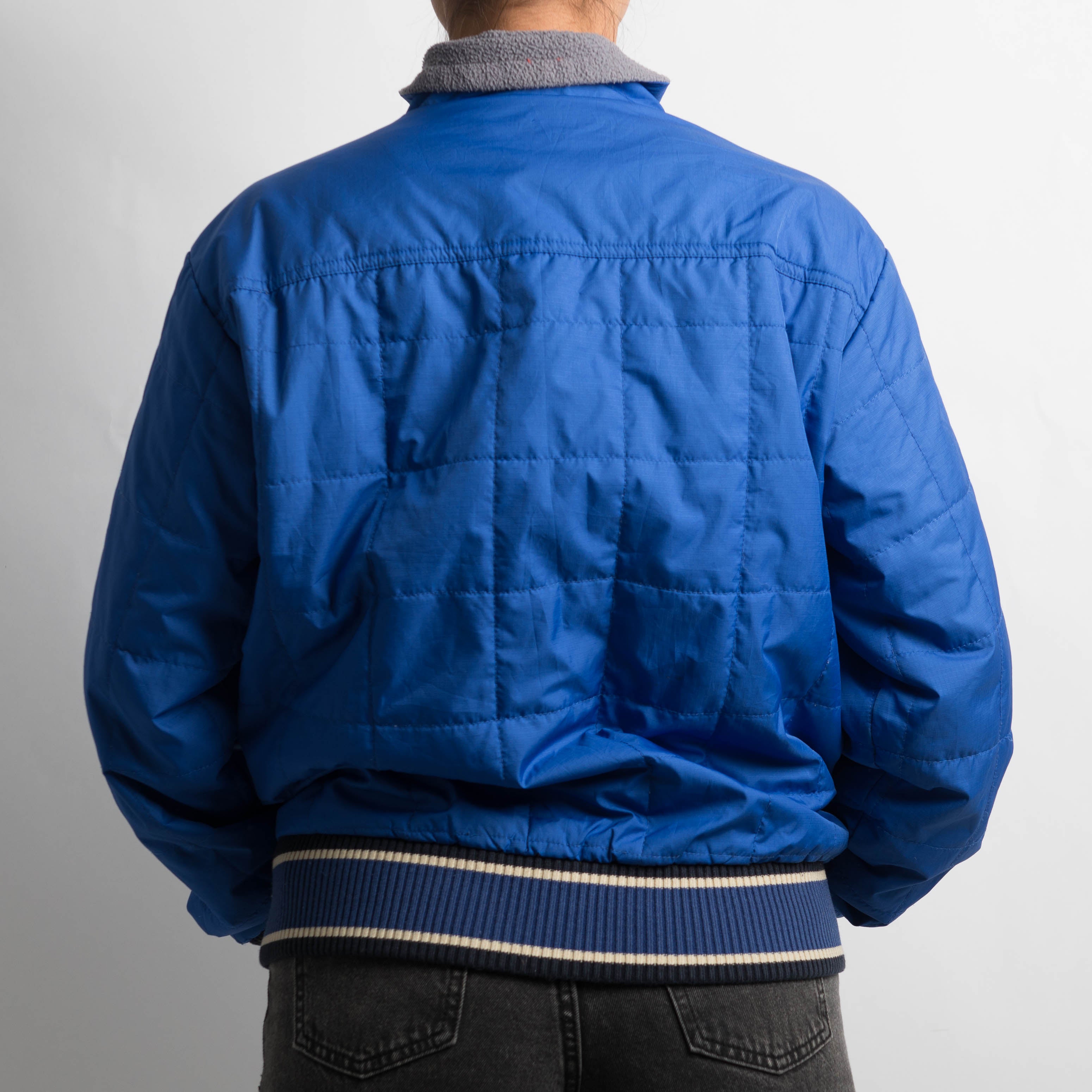 BLUE QUILTED PUFFER JACKET