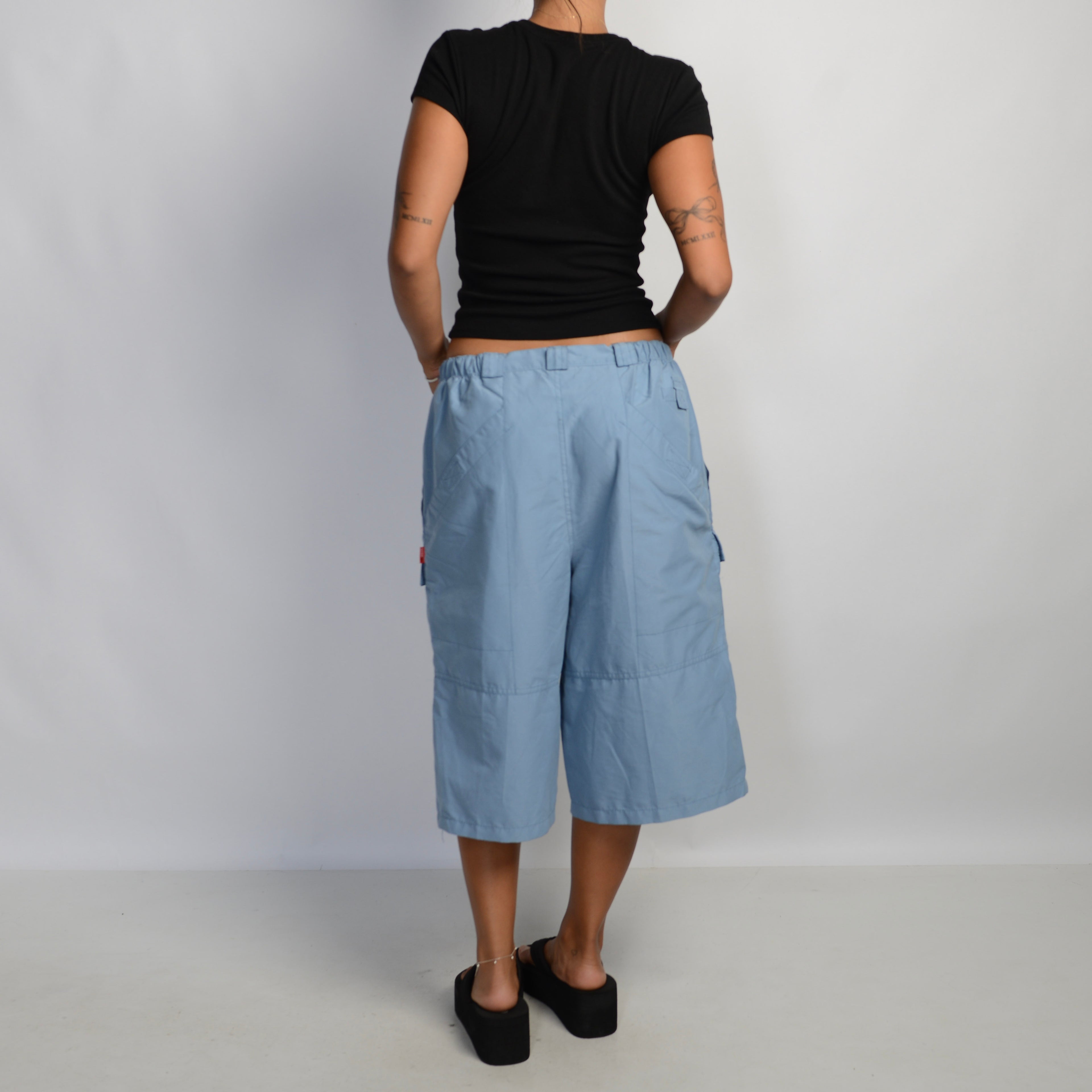BLUE BAGGY CARGO SHORTS