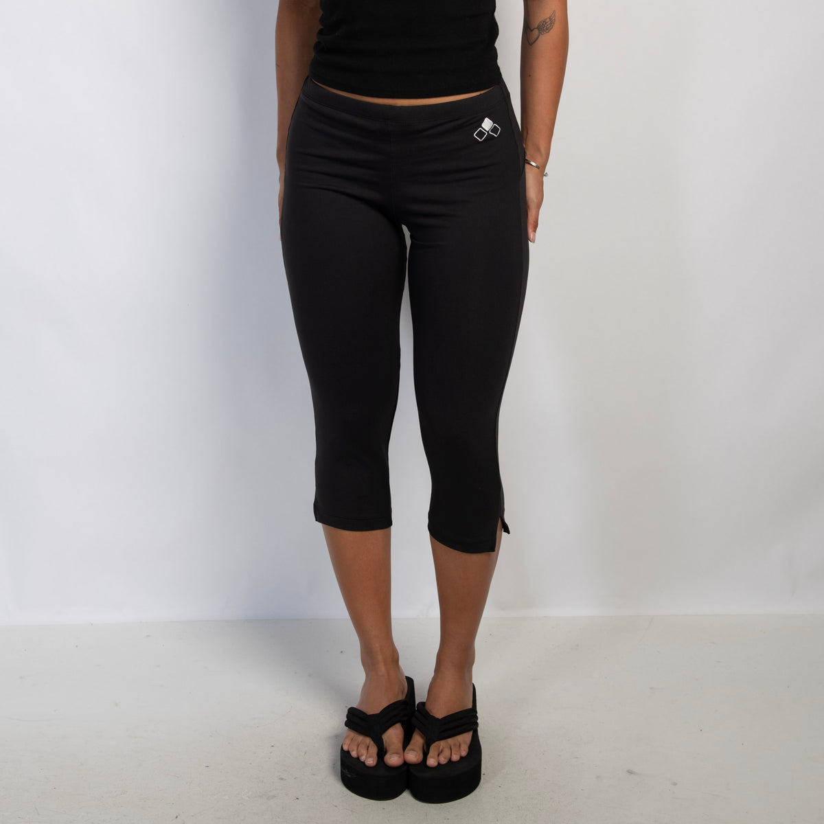 BLACK CROP TIGHTS