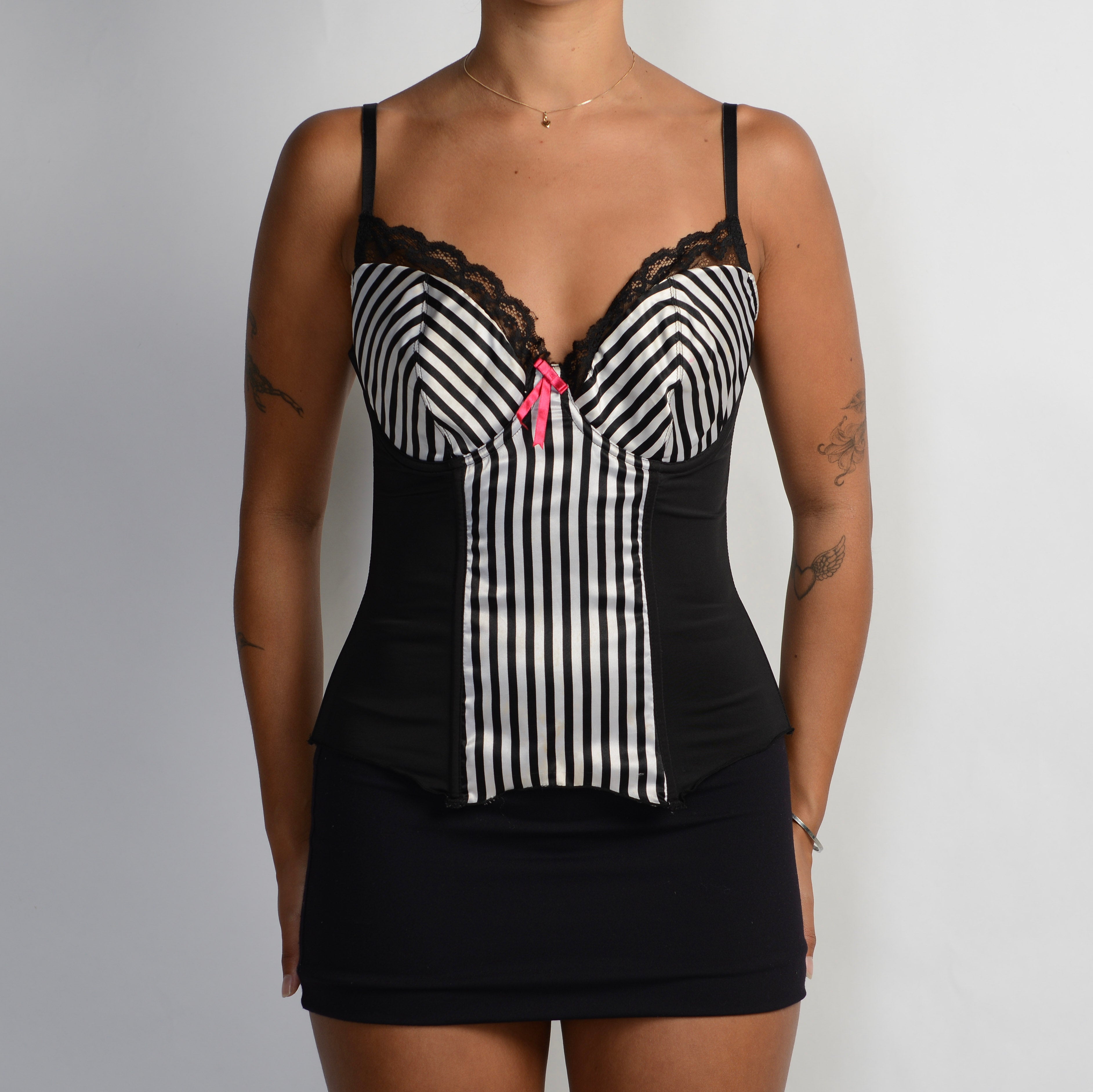 B&W STRIPE BUSTIER