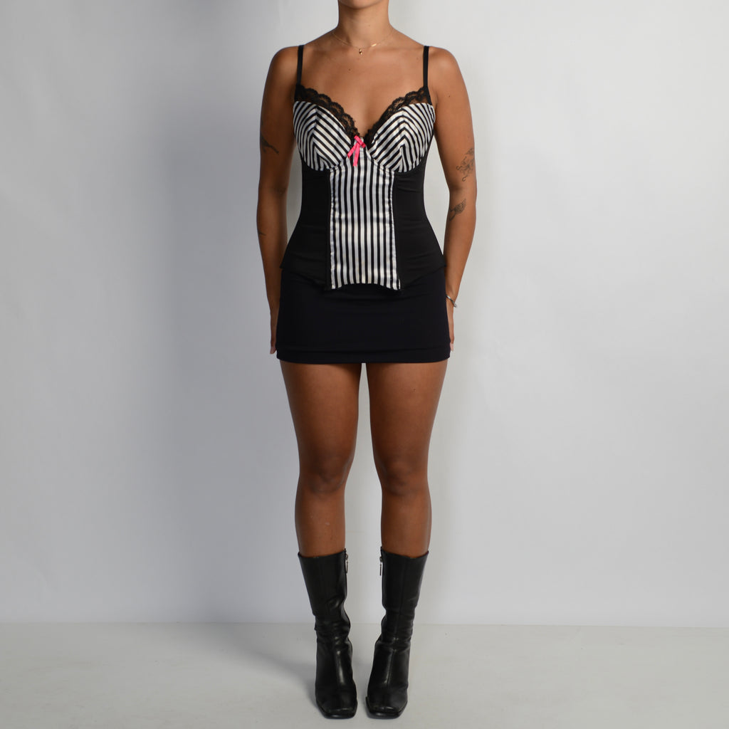 B&W STRIPE BUSTIER