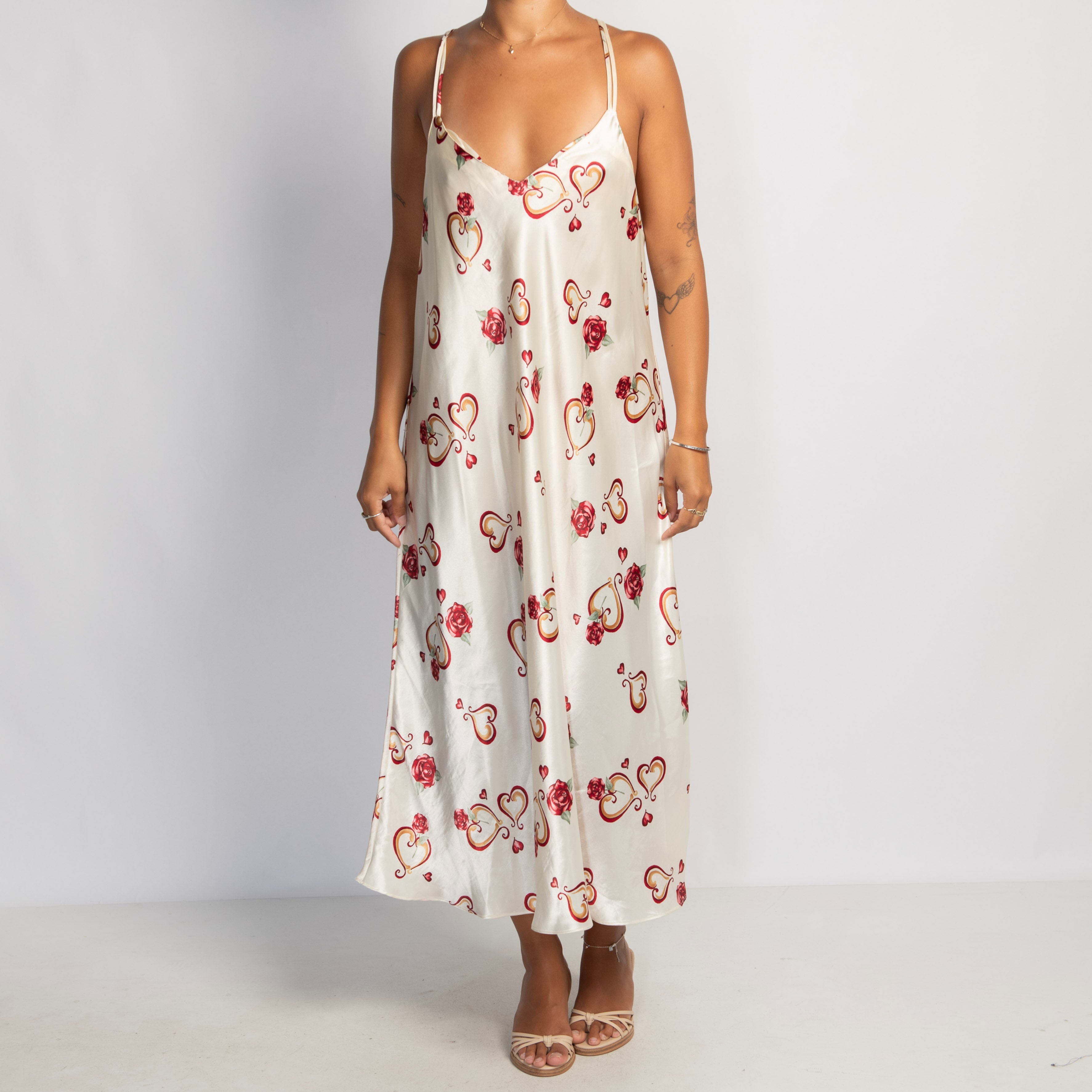 HEART SATIN NIGHTGOWN