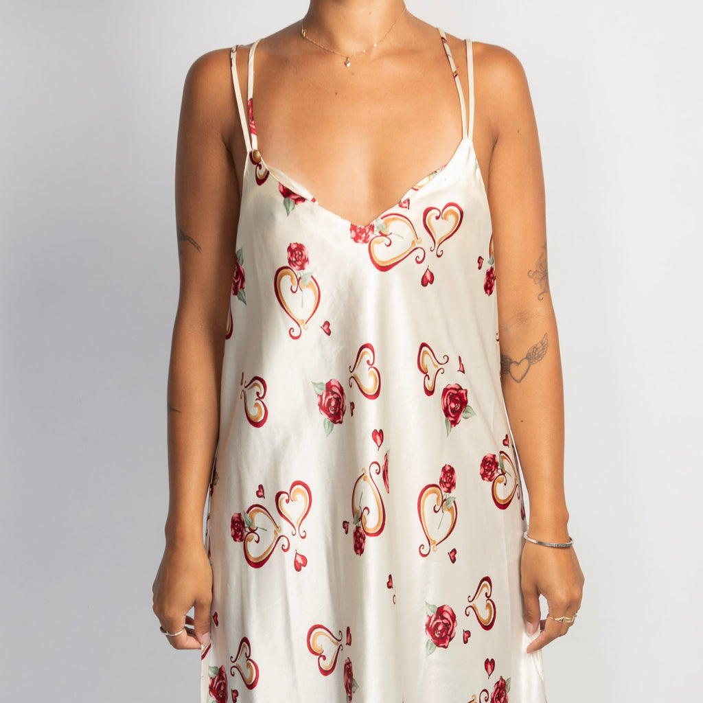 HEART SATIN NIGHTGOWN