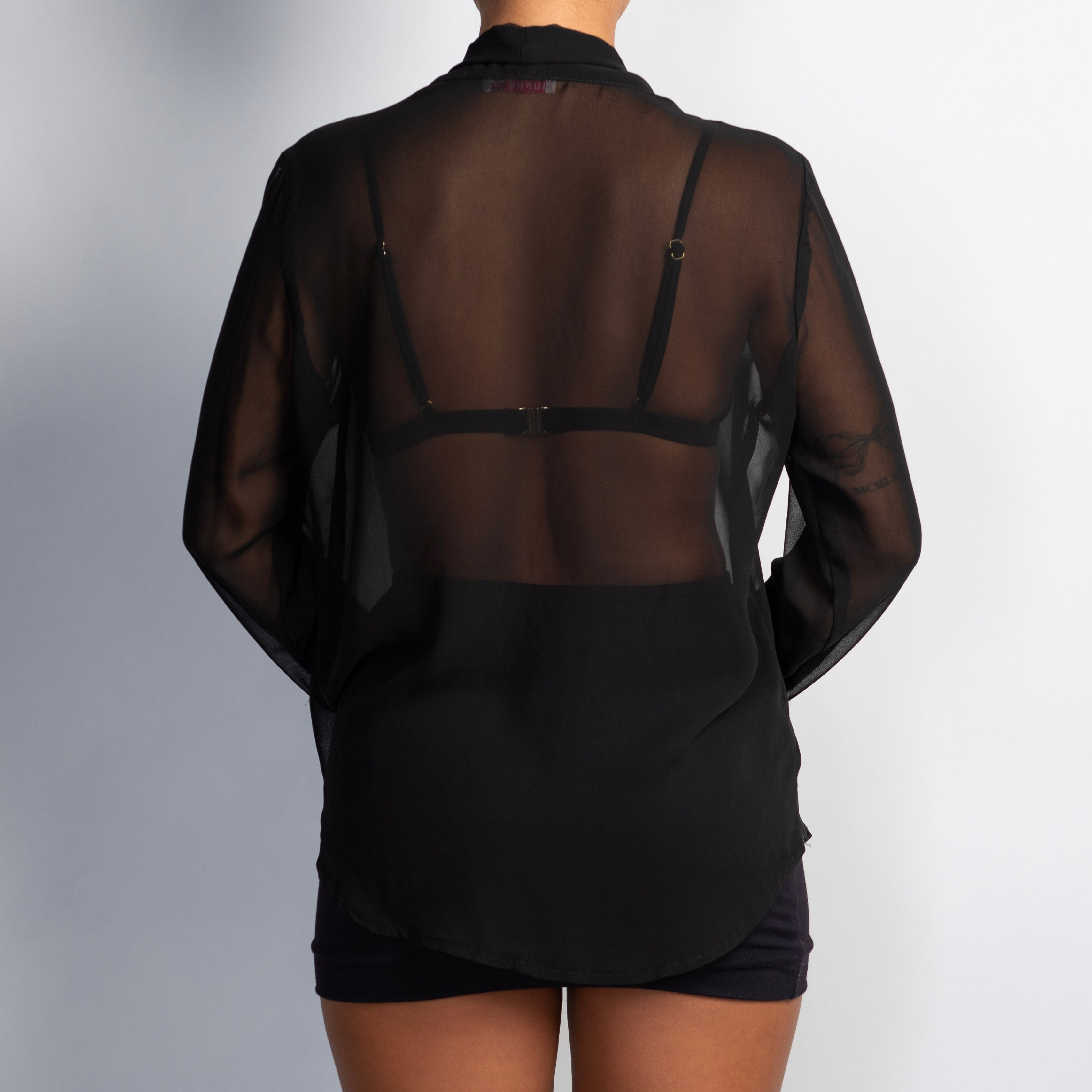 SHEER BLACK BLOUSE