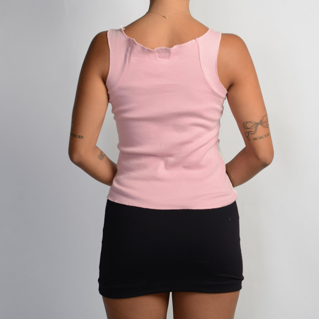 PINK PATCHWORK TANK TOP