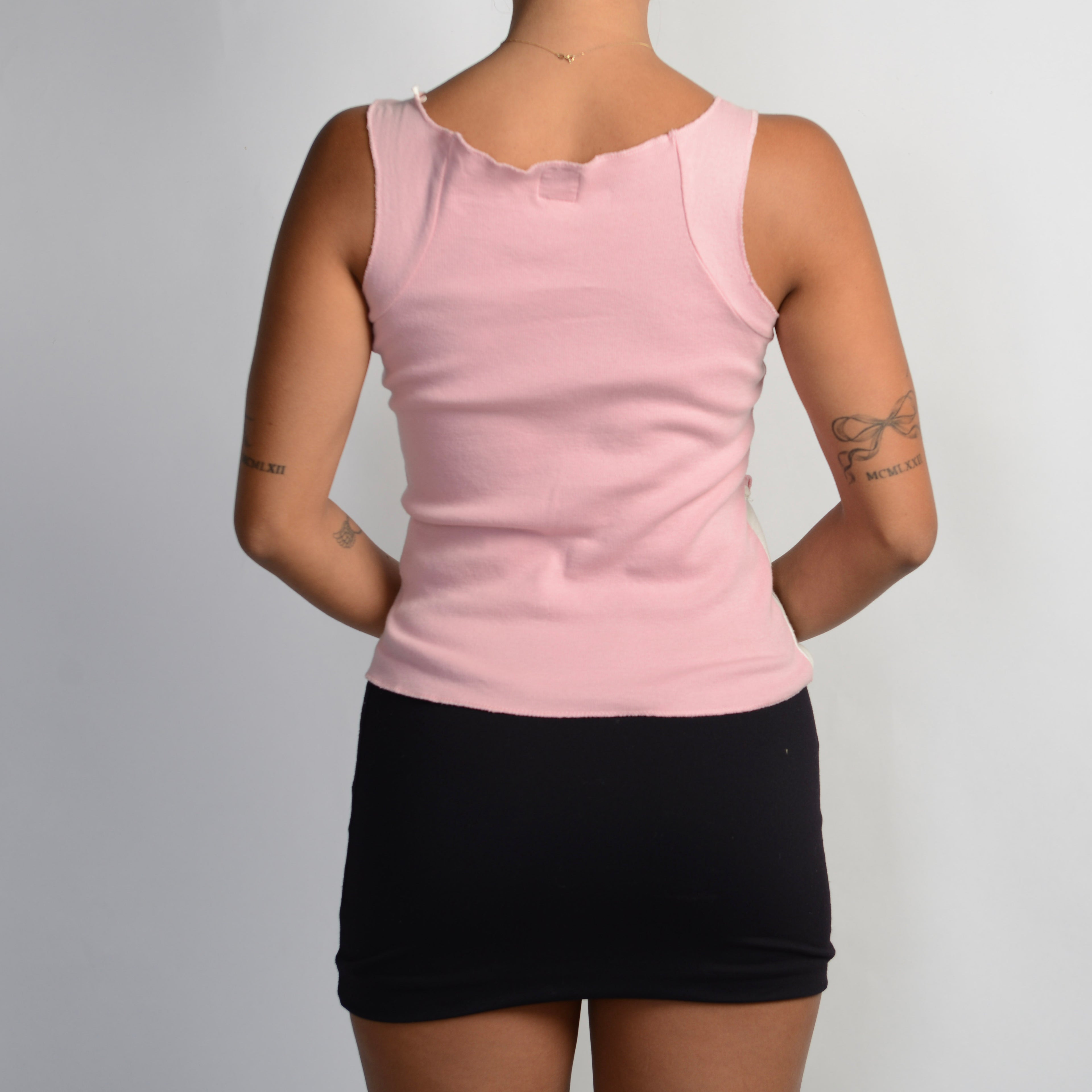 PINK PATCHWORK TANK TOP