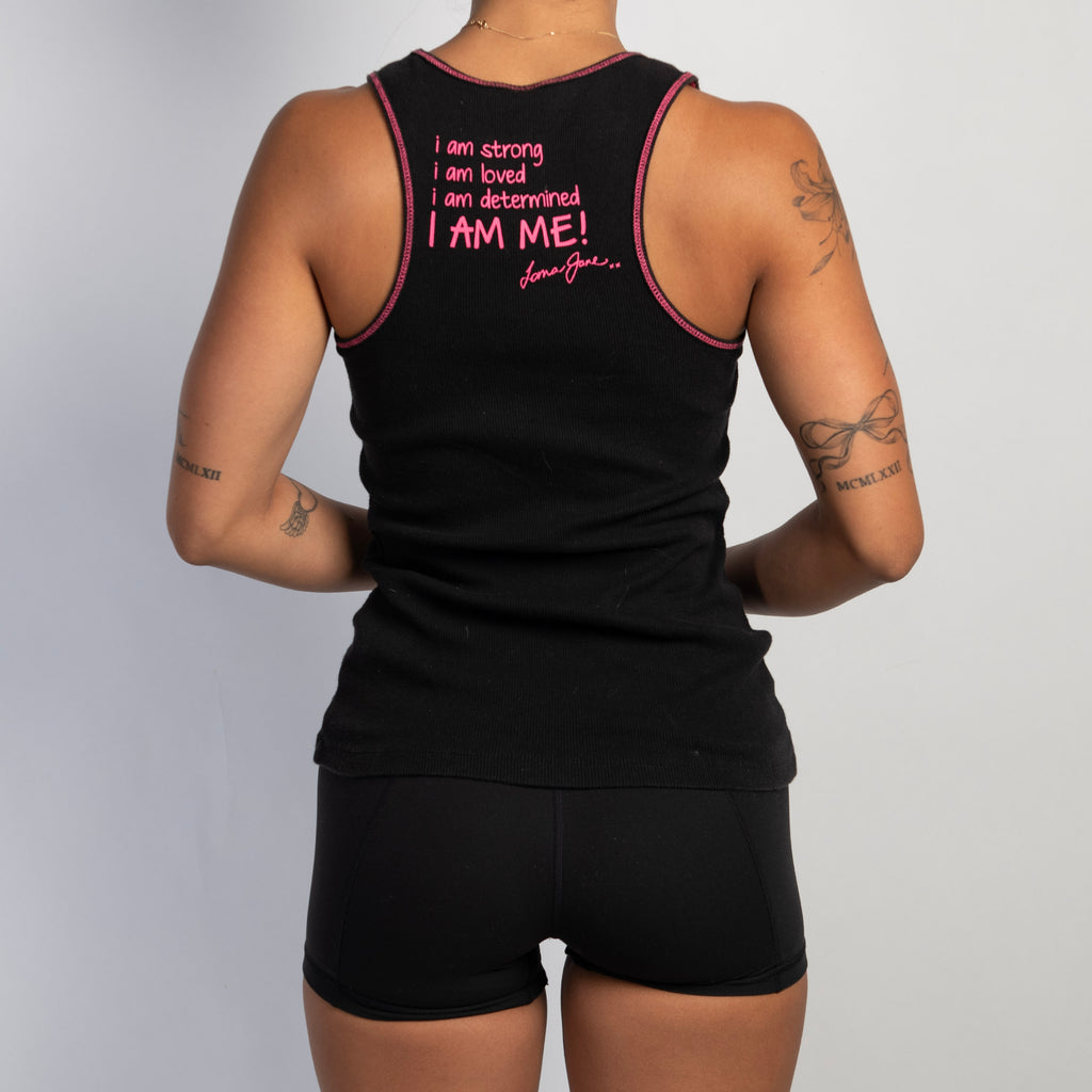 BLACK COTTON TANK TOP