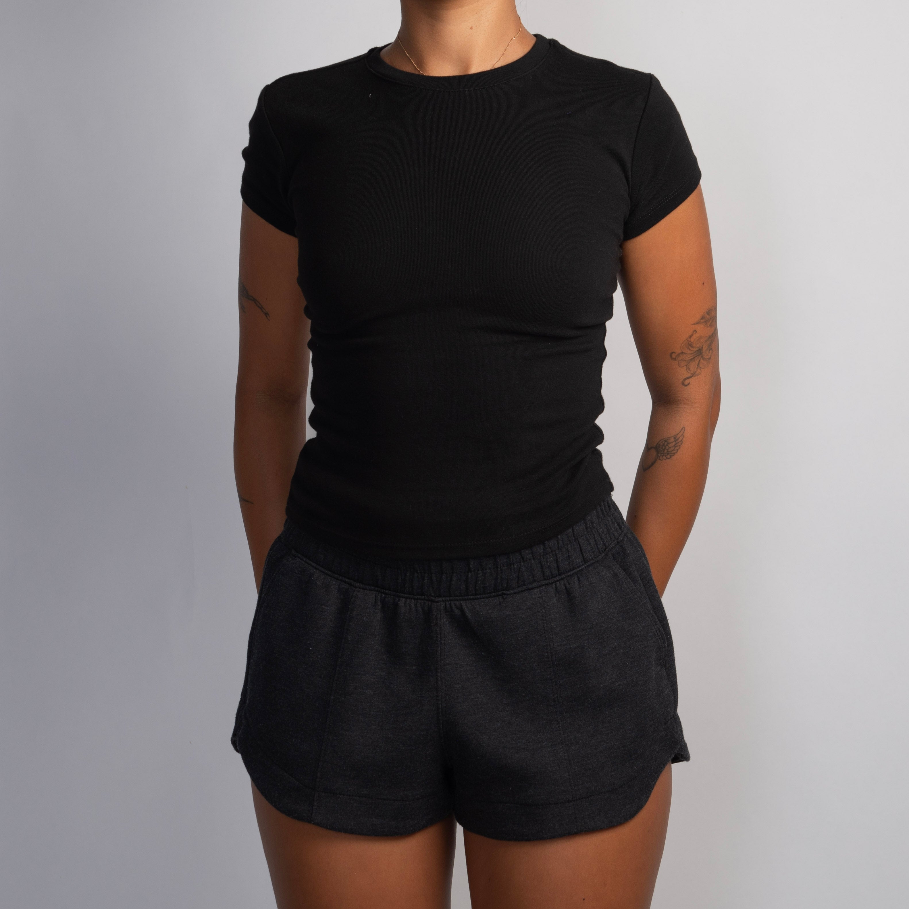 CHARCOAL MARLE SHORTS