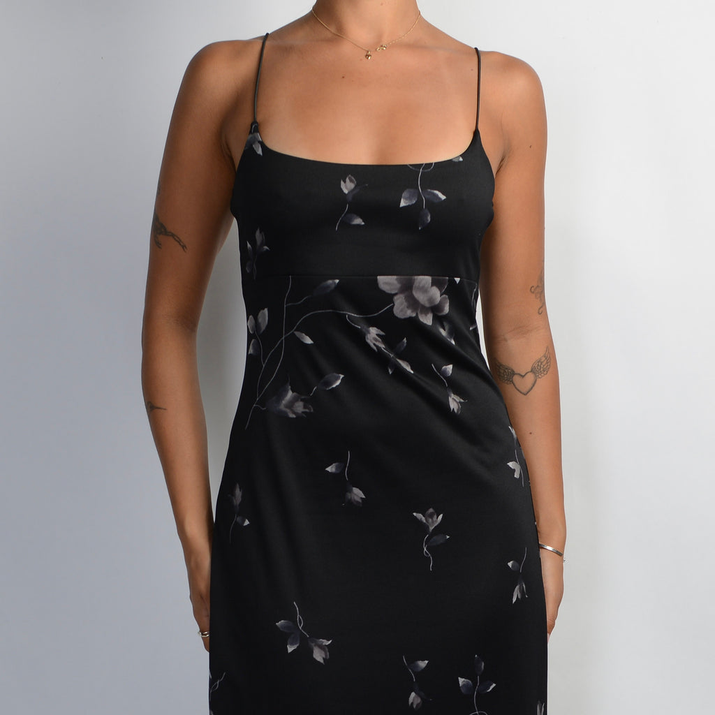 BLACK FLORAL MAXI DRESS