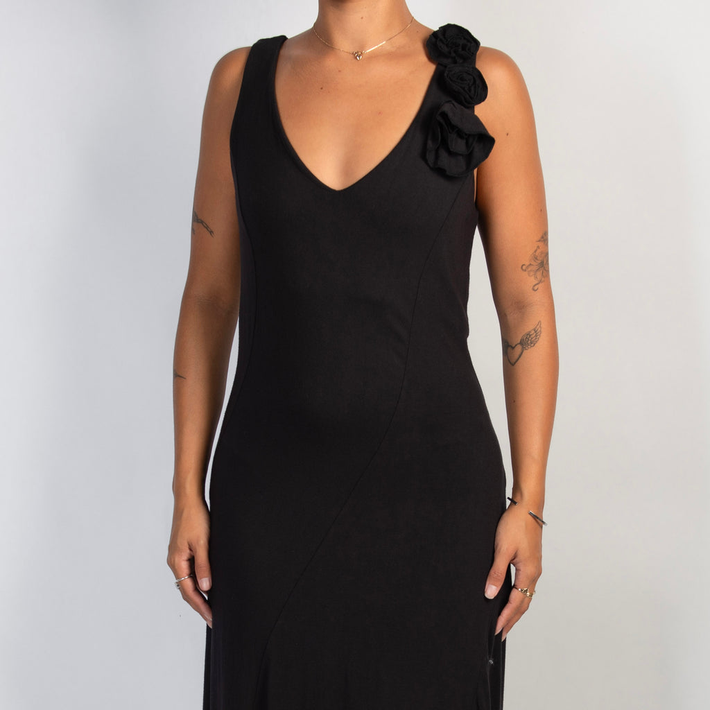 BLACK ASYMMETRIC DRESS