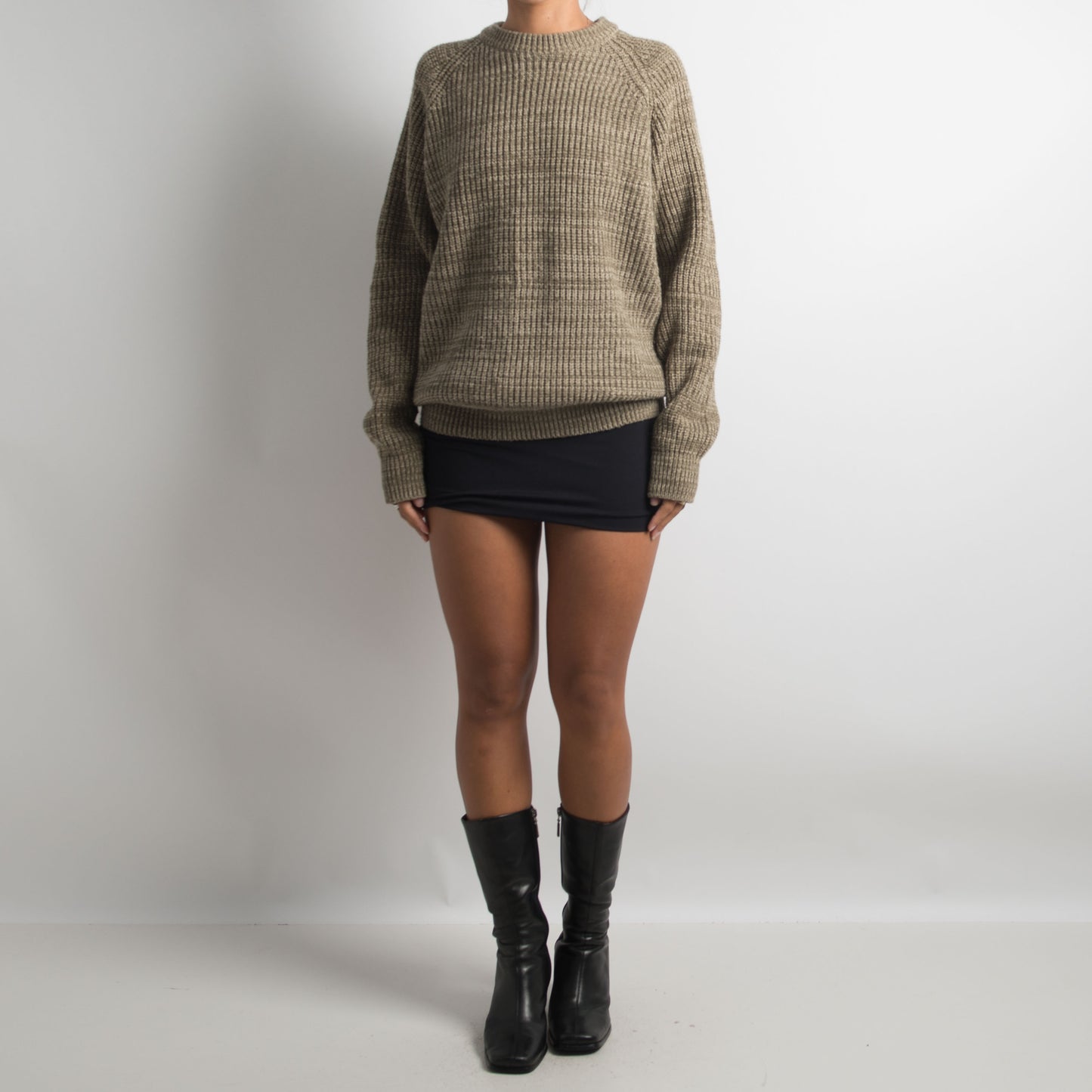 KHAKI MARLE KNIT