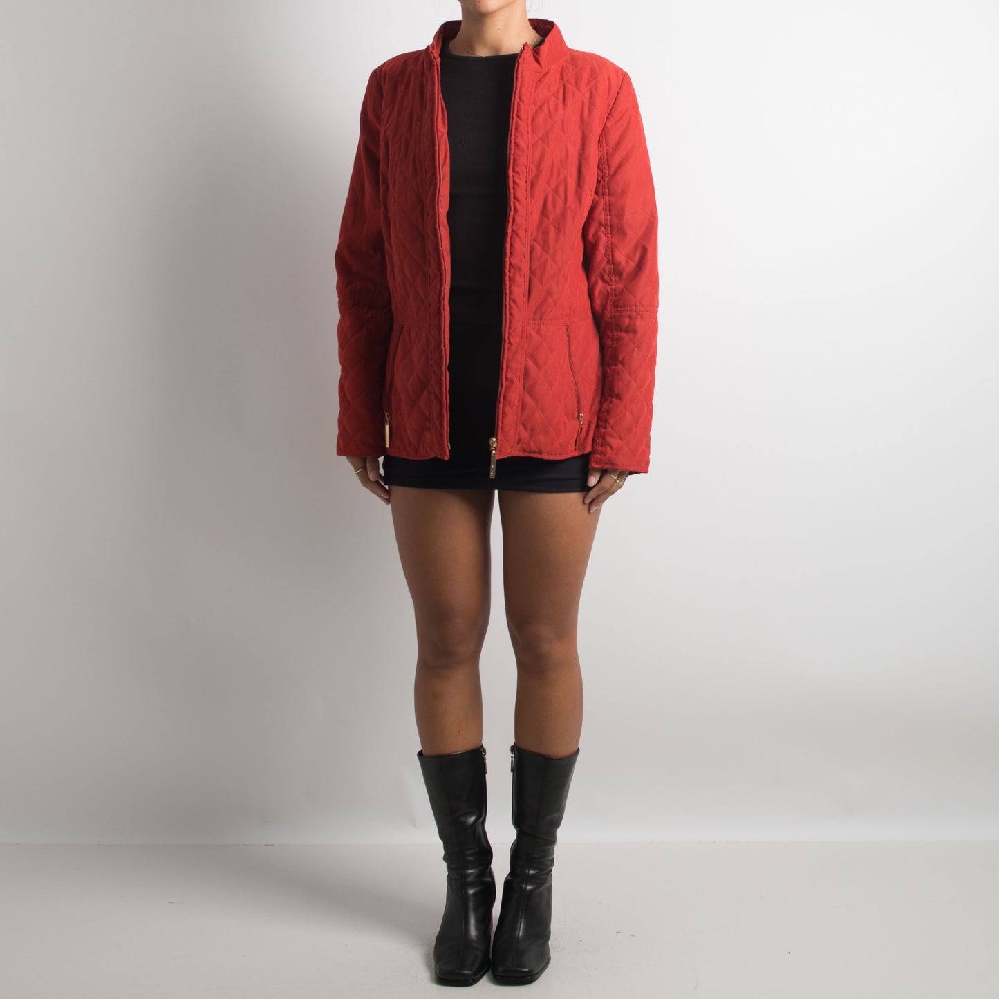 BLOOD ORANGE QUILTED JACKET