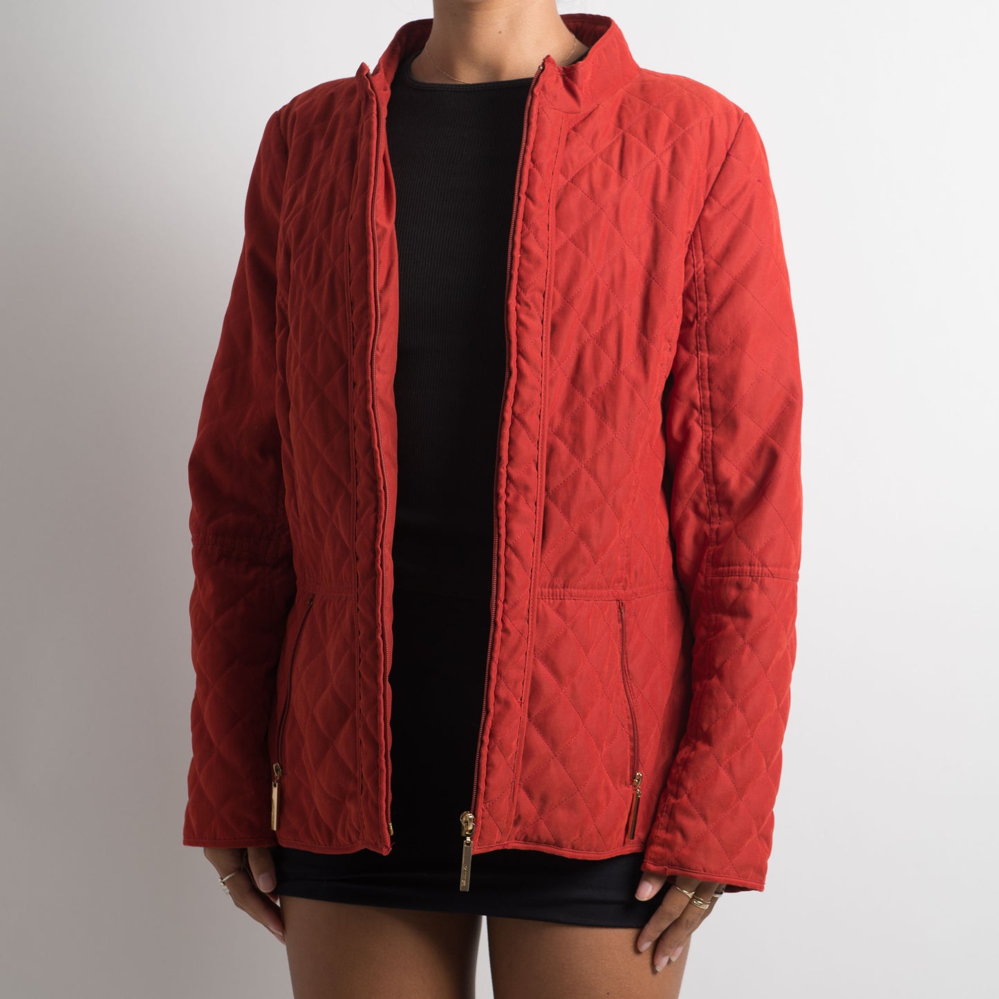 BLOOD ORANGE QUILTED JACKET