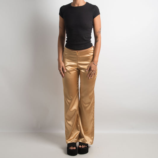 GOLD SATIN PANTS