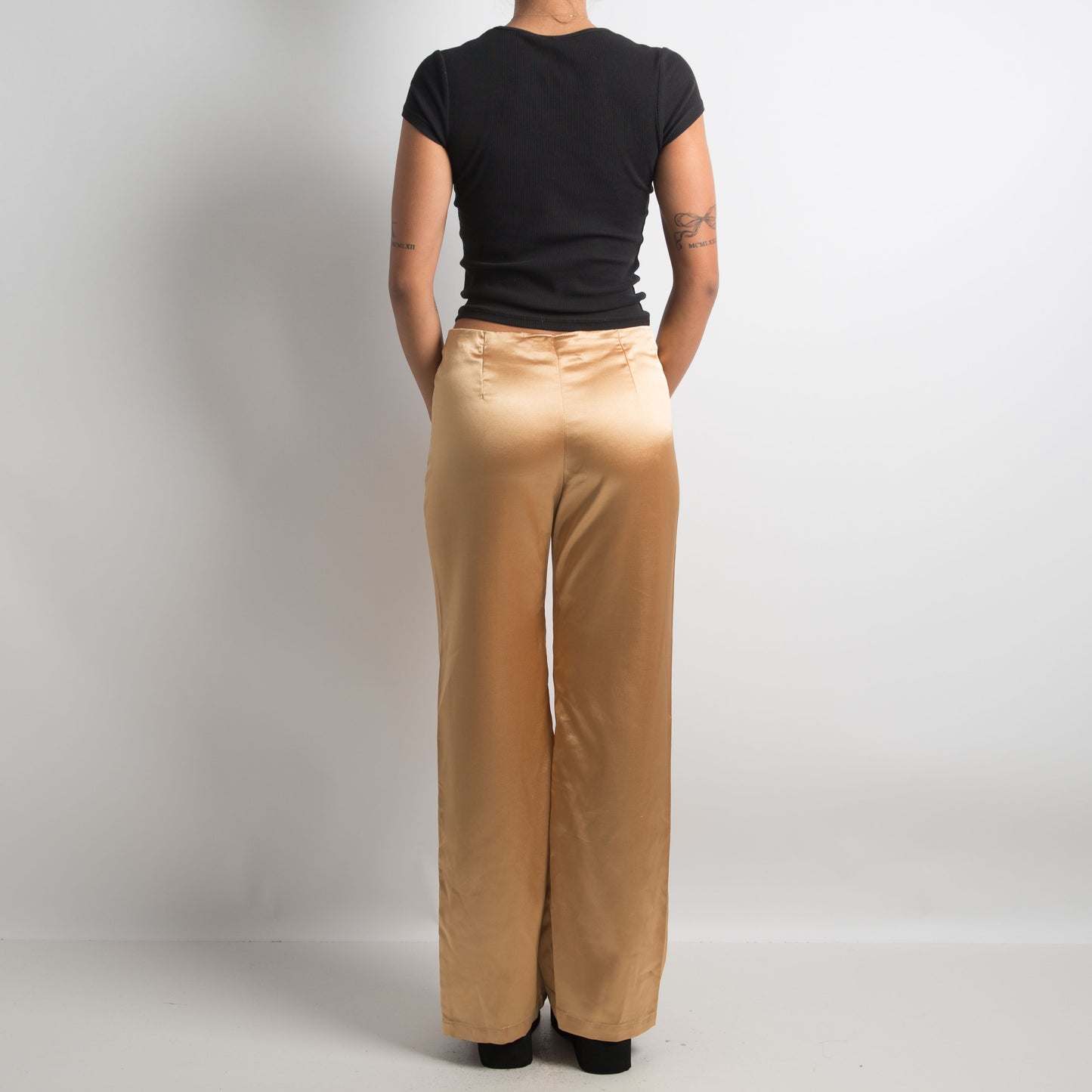 GOLD SATIN PANTS