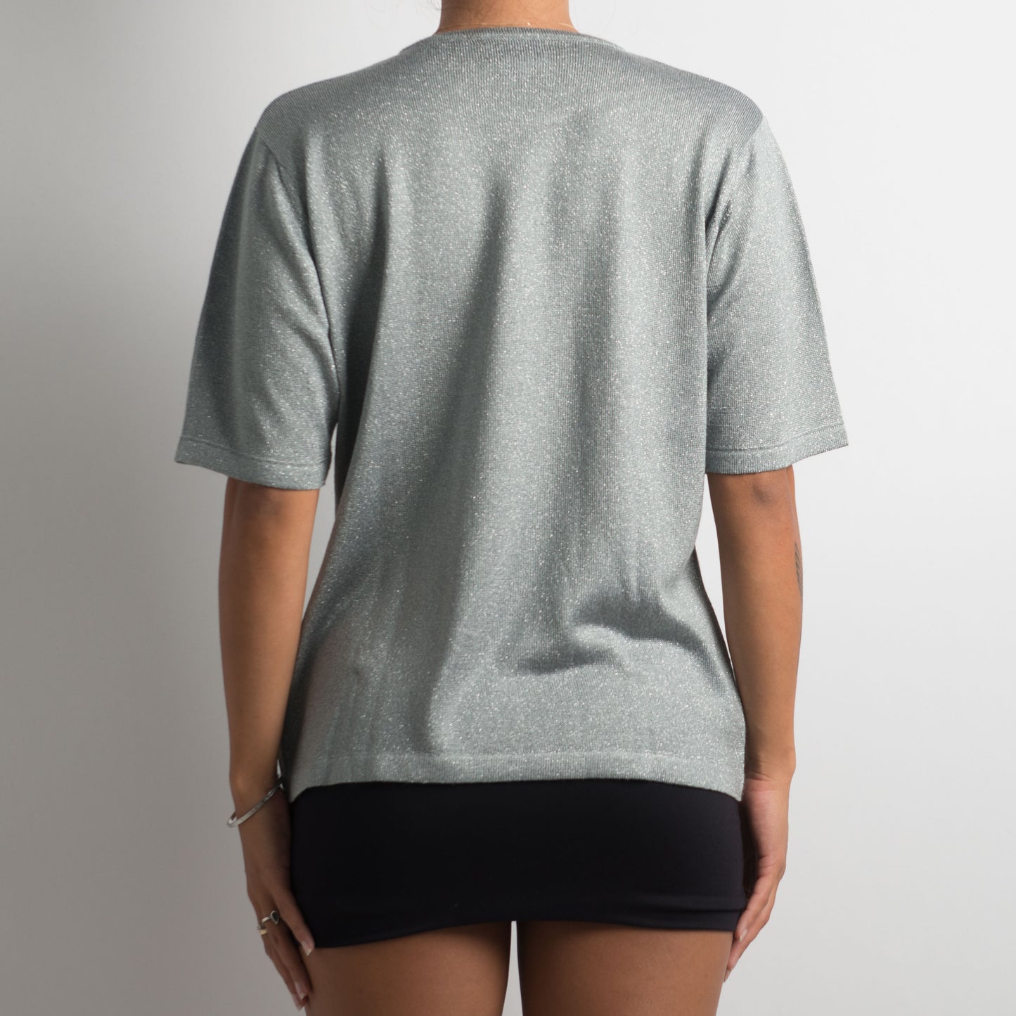 SILVER METALLIC TSHIRT