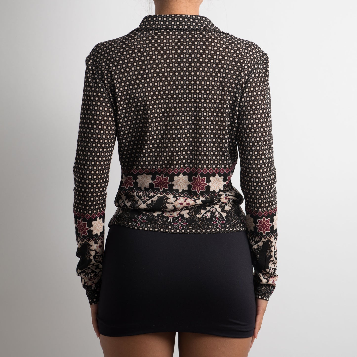 MESH PATTERNED BLOUSE