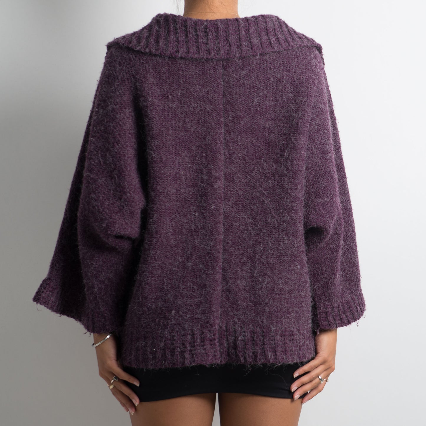 PURPLE SHAGGY CARDIGAN