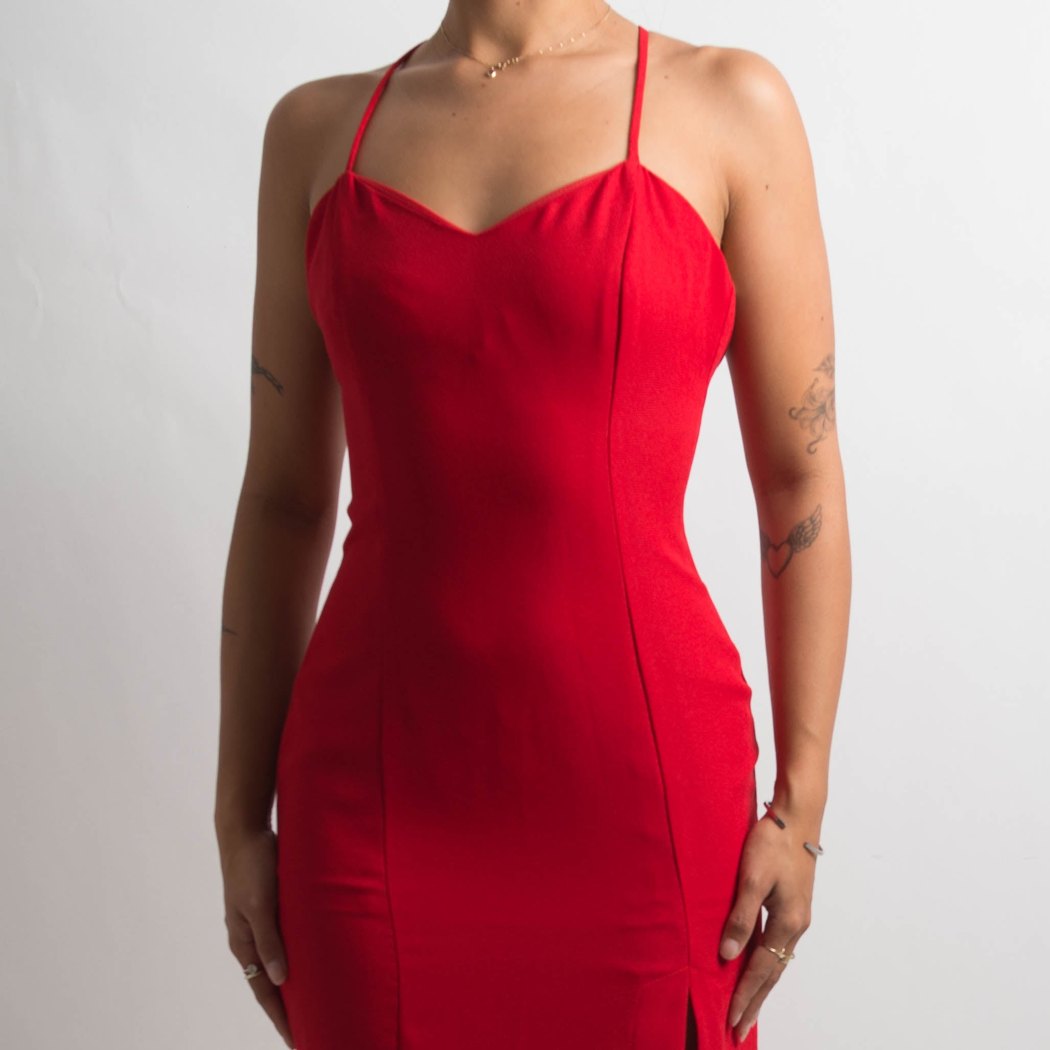 RED EVENING DRESS