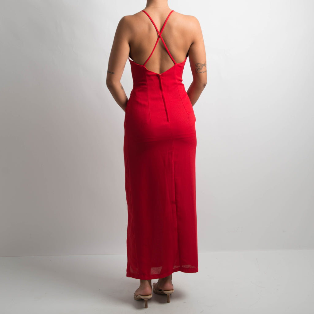 RED EVENING DRESS