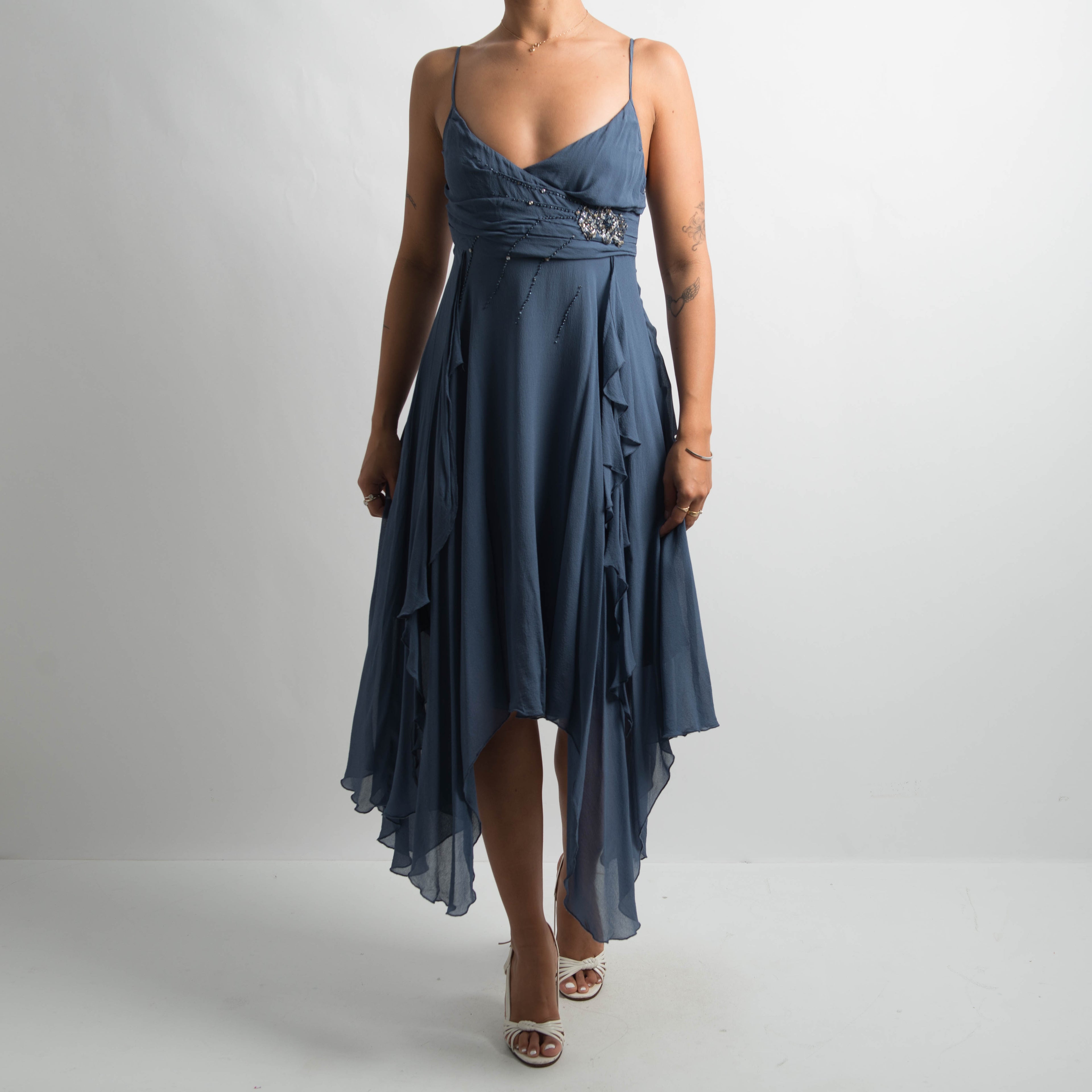 ASYMMETRIC SILK DRESS