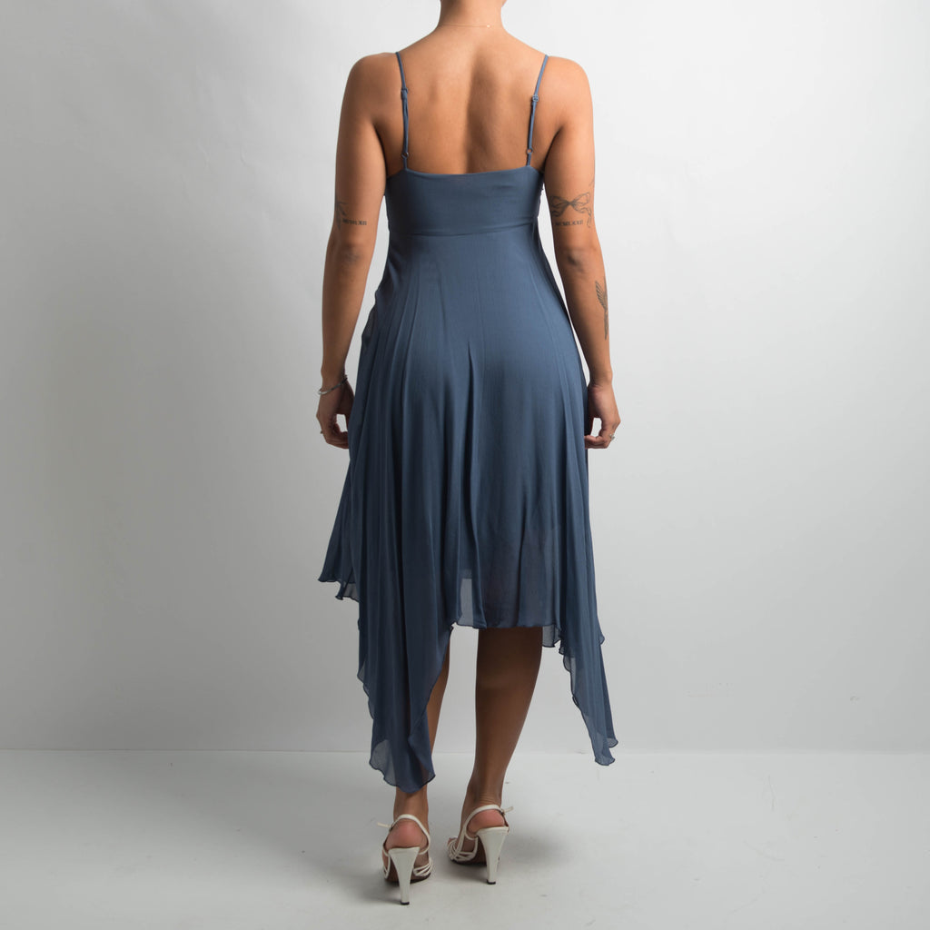 ASYMMETRIC SILK DRESS