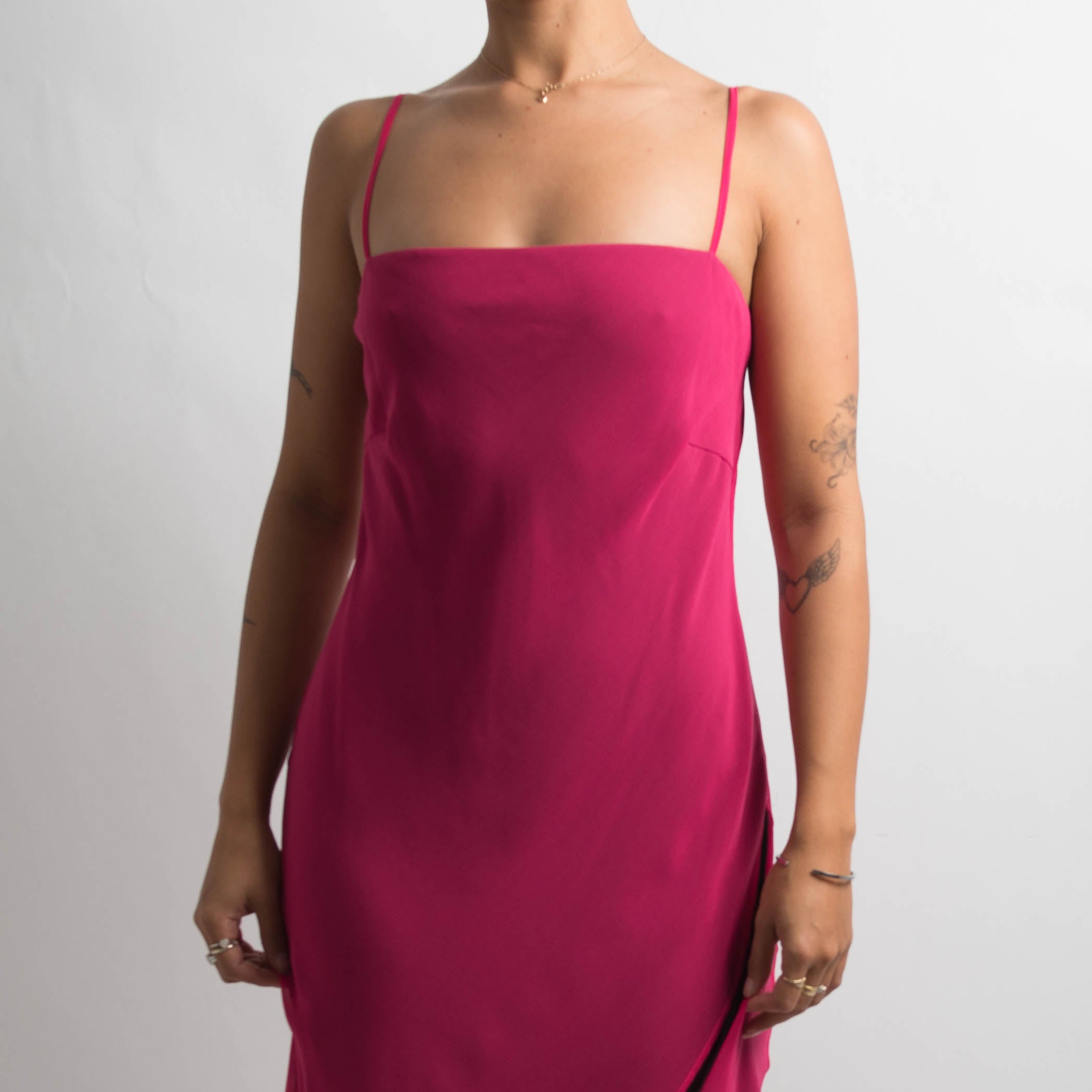 PINK LAYERED DRESS + SCARF