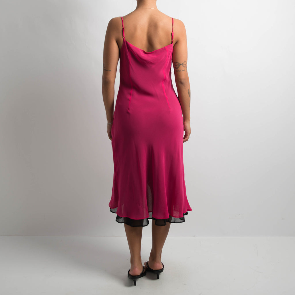 PINK LAYERED DRESS + SCARF