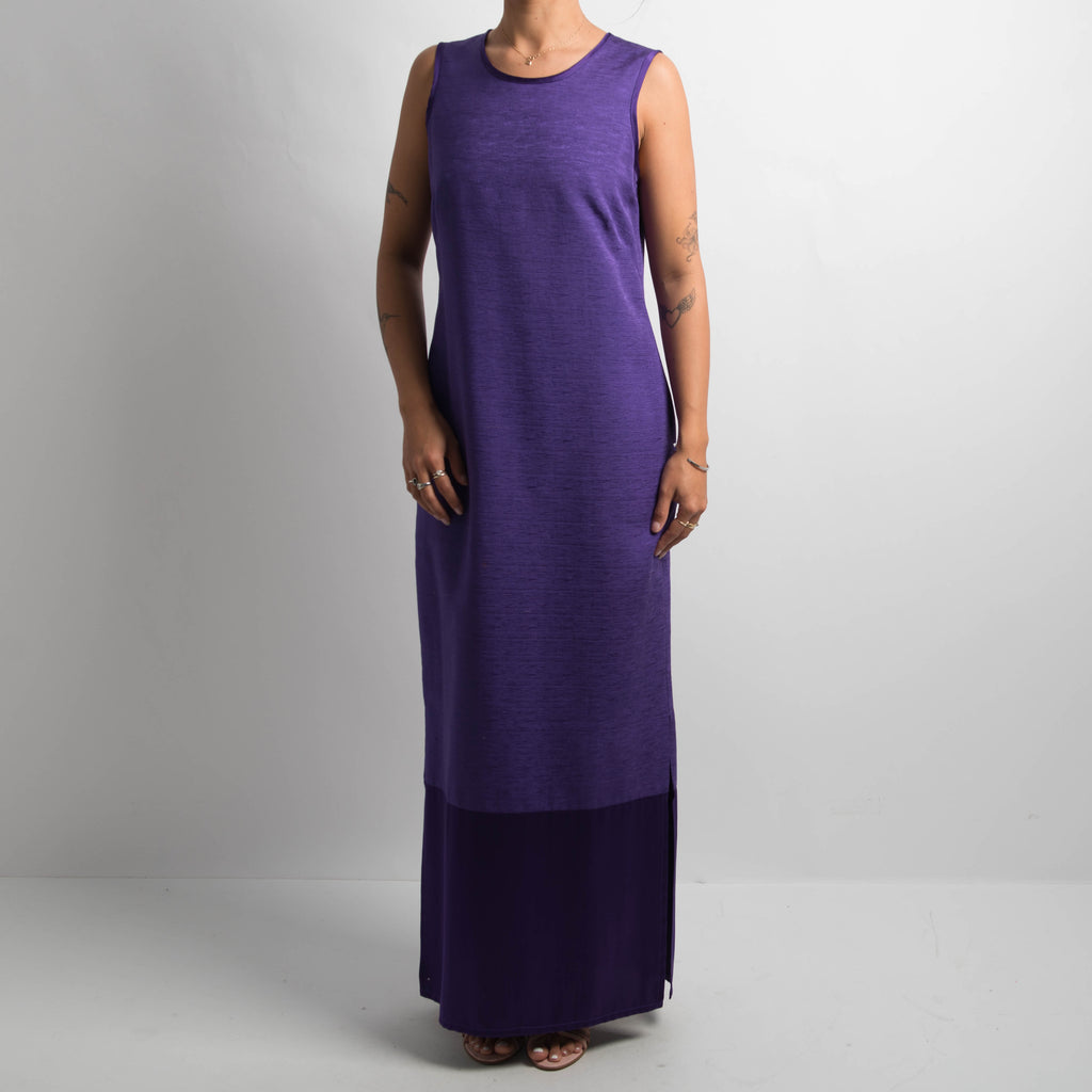 PURPLE SILK SHIFT DRESS