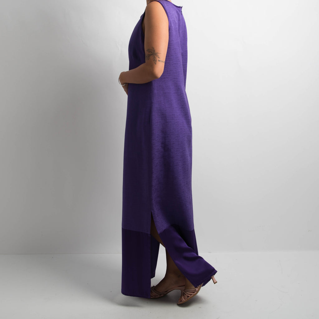 PURPLE SILK SHIFT DRESS
