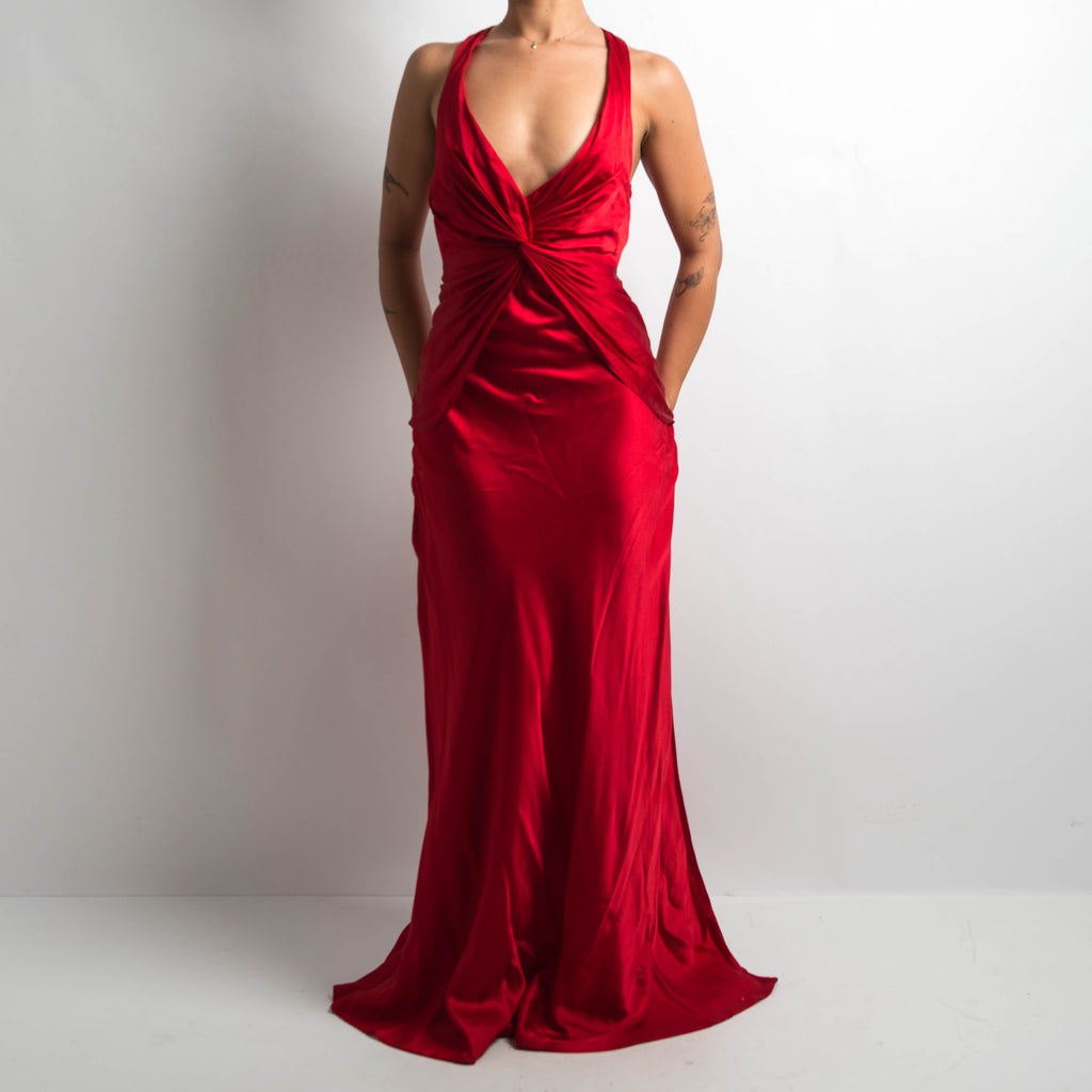 RED SILK GOWN