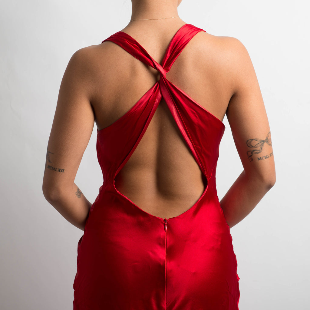 RED SILK GOWN