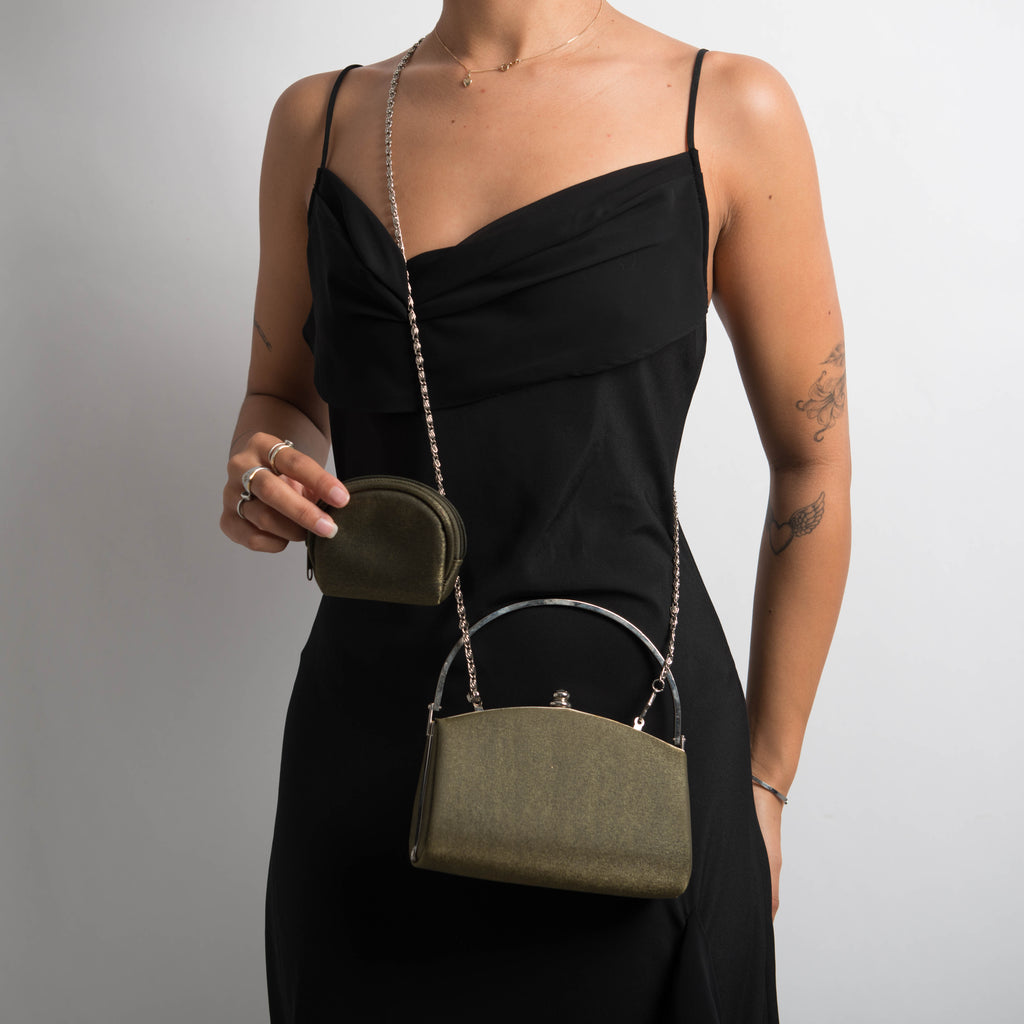 METALLIC STRUCTURED PURSE