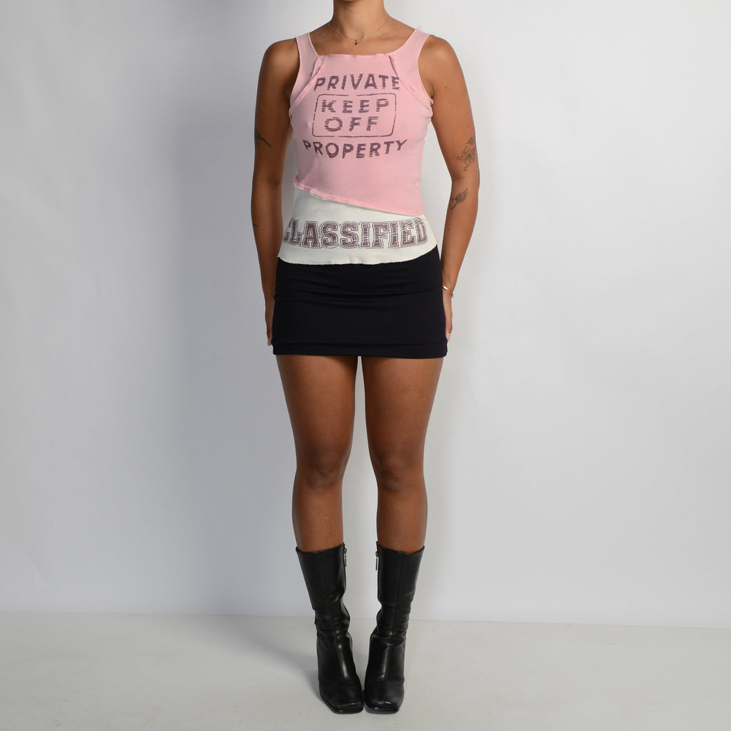 PINK PATCHWORK TANK TOP